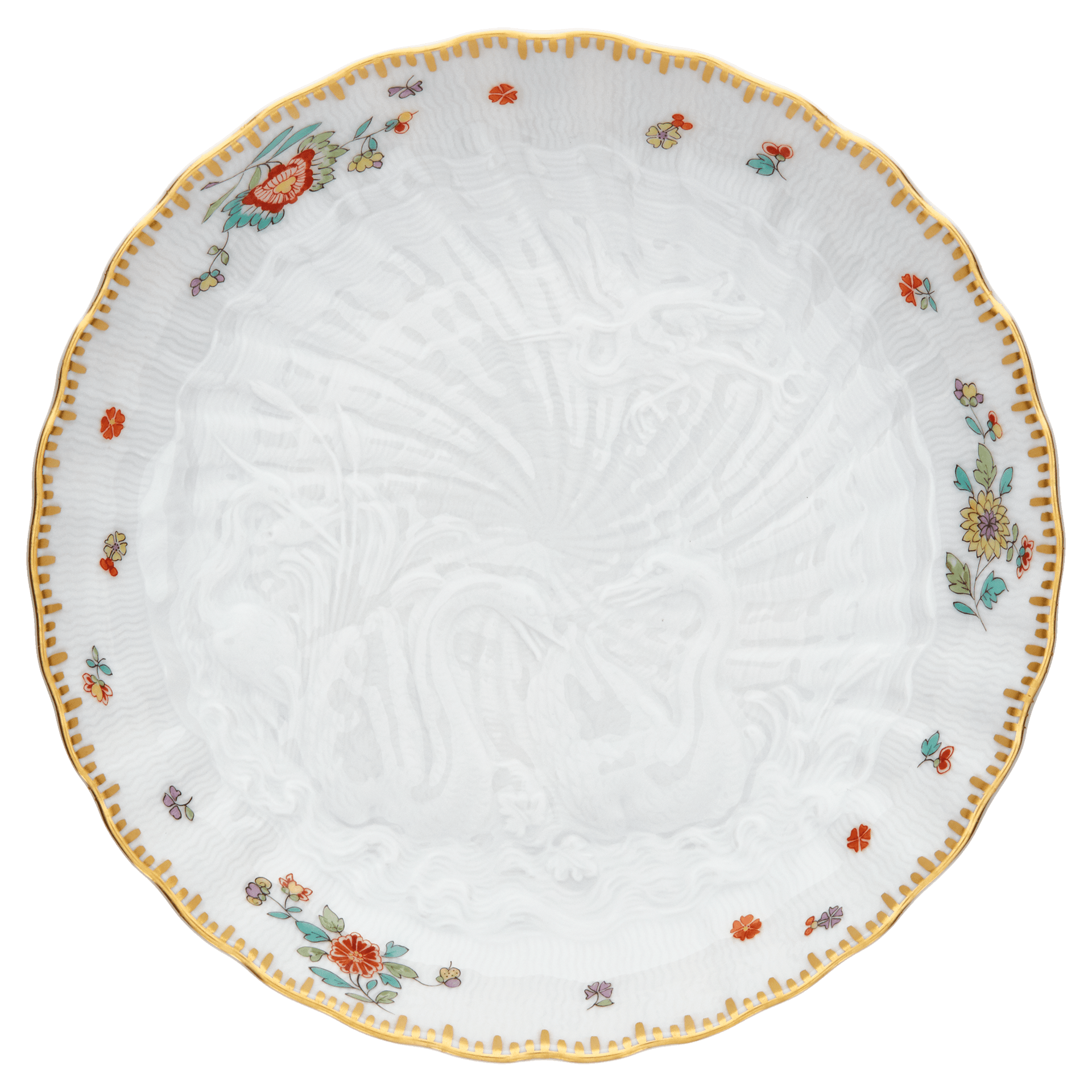 Kaffeetasse mit Untertasse, Indische Blumenzweige, gestreute Blümchen, Goldkante, Goldrand, V 0,15 l | Meissen Schwanendessin 397152 - 05585 - Meissen Weimar