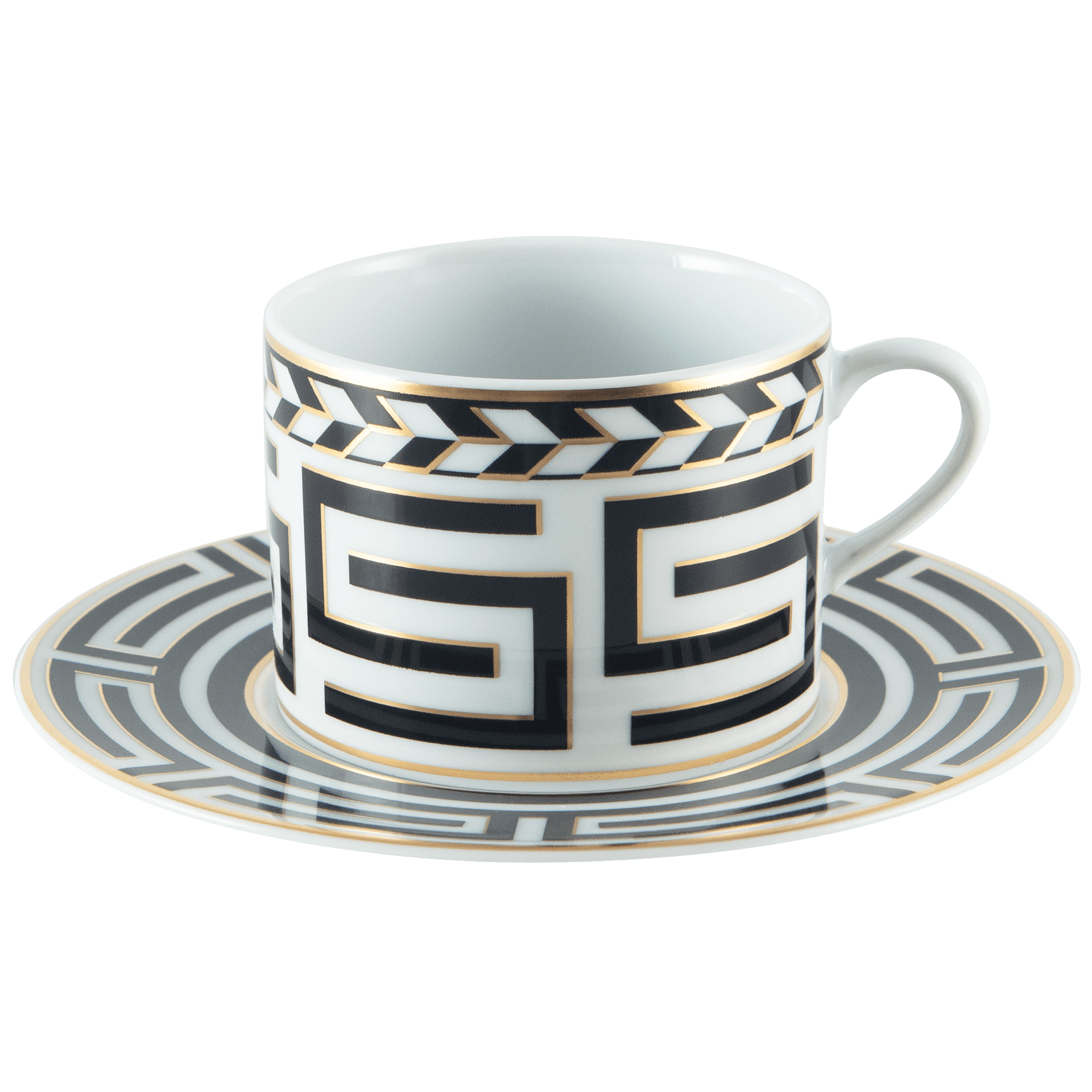 Kaffeetasse mit Untertasse Royal Meander Ø 14,5 cm, H 7,5 cm | Meissen No.41 Collage 79b475-36582 - Meissen Weimar