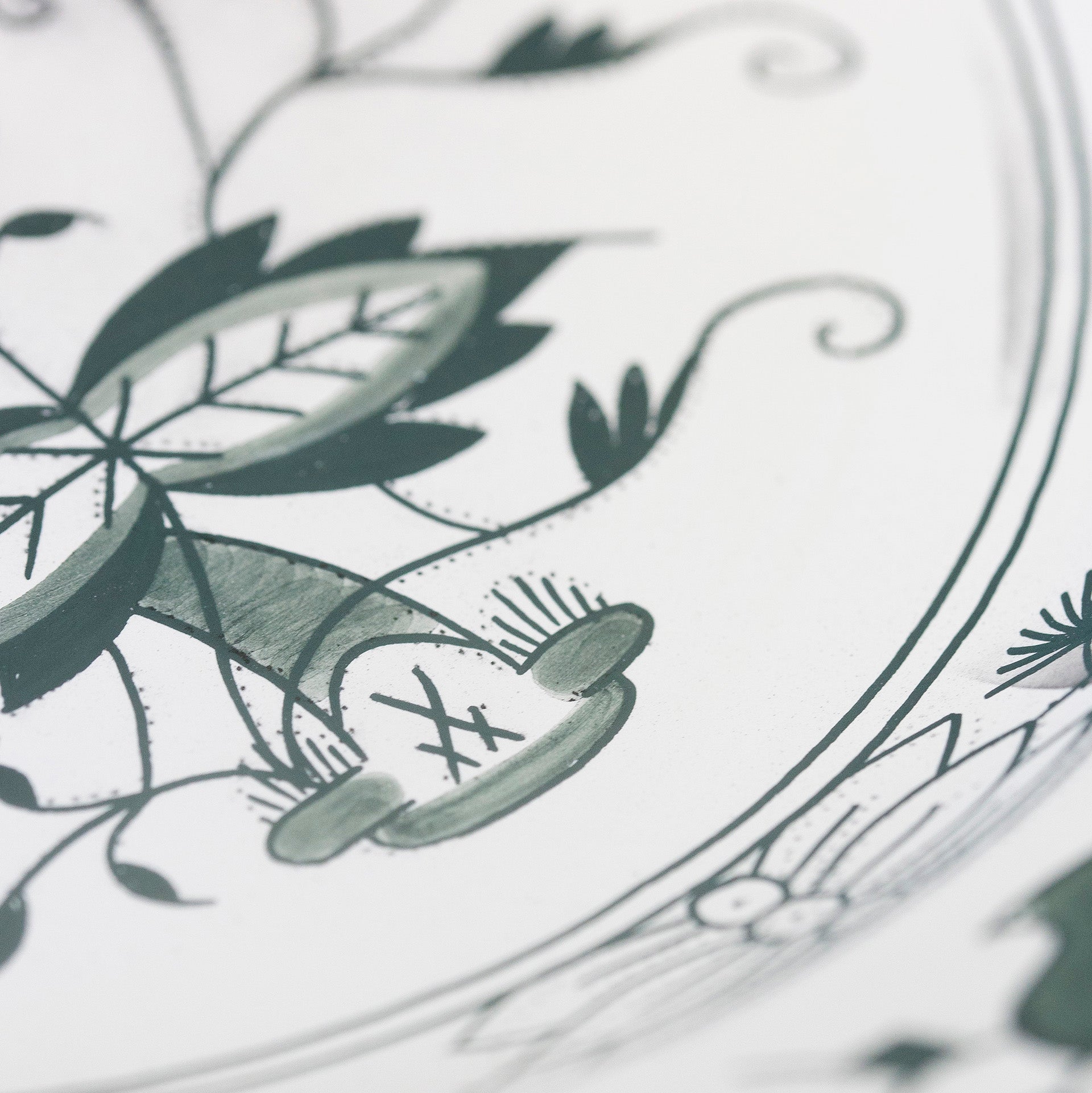 Kaffeetasse mit Untertasse, Zwiebelmuster Style, H 9 cm | Meissen Neuer Ausschnitt 801001 - 00582 - Meissen Weimar