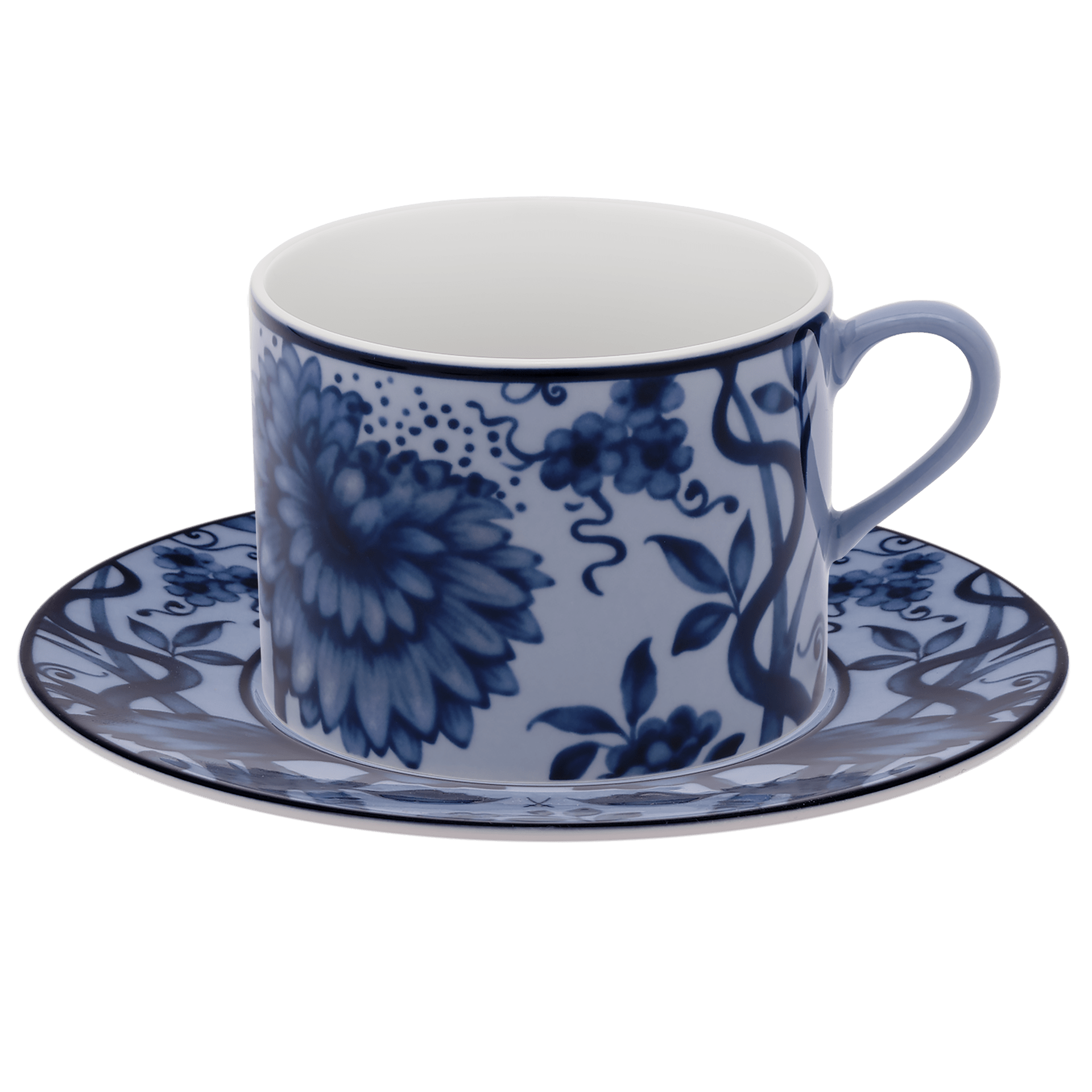 Kaffeetasse mit Unterteller, blau, H 7,5 cm | Meissen No.41 Casa 79b540-36582 - Meissen Weimar