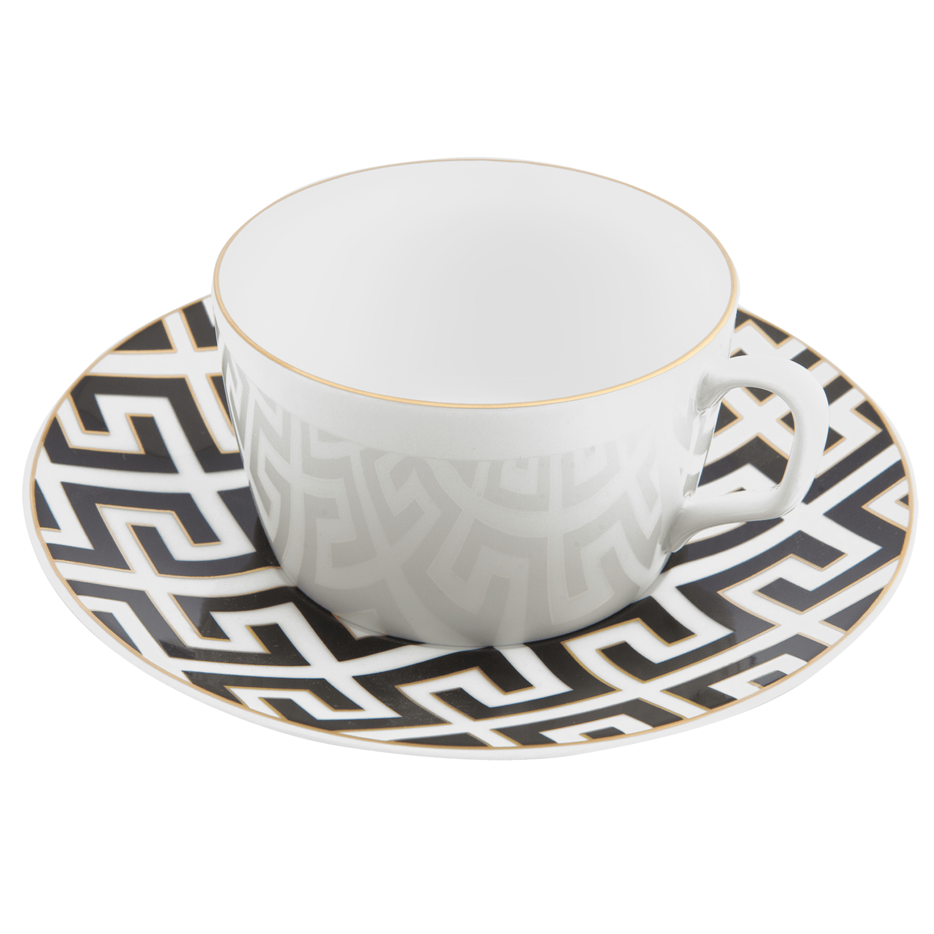 Kaffeetasse, Royal Palace, schwarz mit goldener Kontur, weißer Rand, V 0,25 l | Meissen Cosmopolitan 79a473 - 37582 - Meissen Weimar