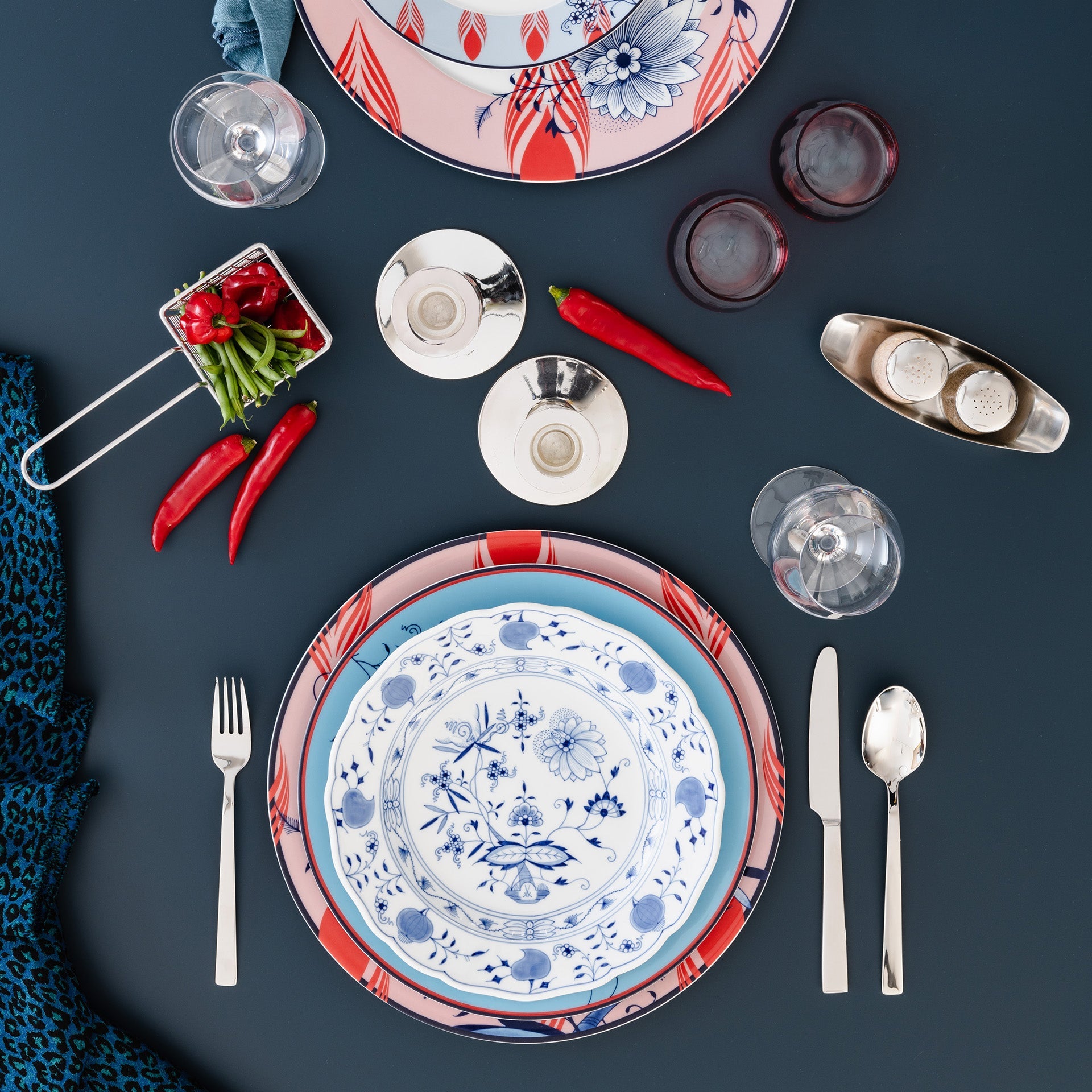 Kaffeetassen - Set Bloomy Feathers, 2 - teilig | Meissen No.41 Collage 79a545 - c3602 - Meissen Weimar