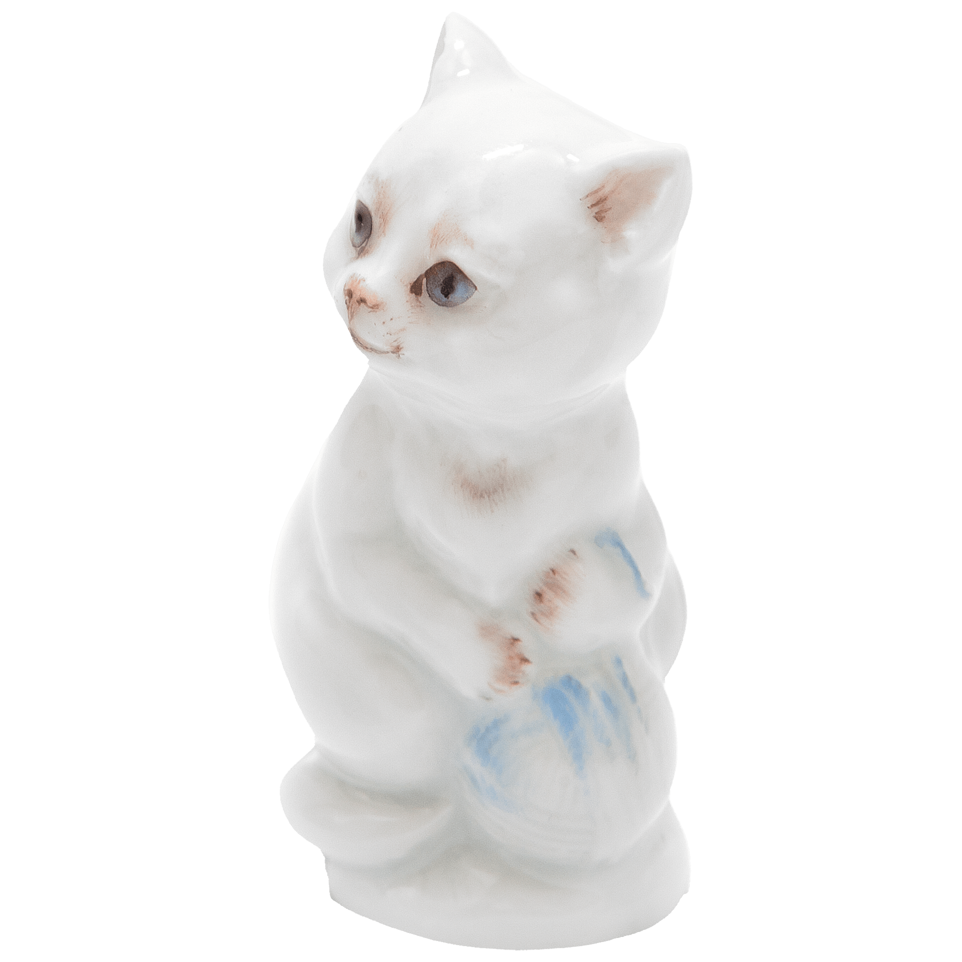 Katze, Bunt staffiert, leicht, H 5,5 cm | Meissen Figuren - Edition Tierkinder 900600 - 78994 - Meissen Weimar