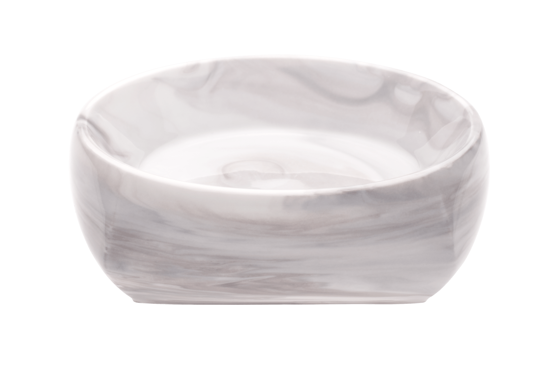 Kerzenhalter Stumpenkerze, Marmoriert Light Grey, H 4 cm | Meissen Antactica Collection 004001 - 53132 - Meissen Weimar
