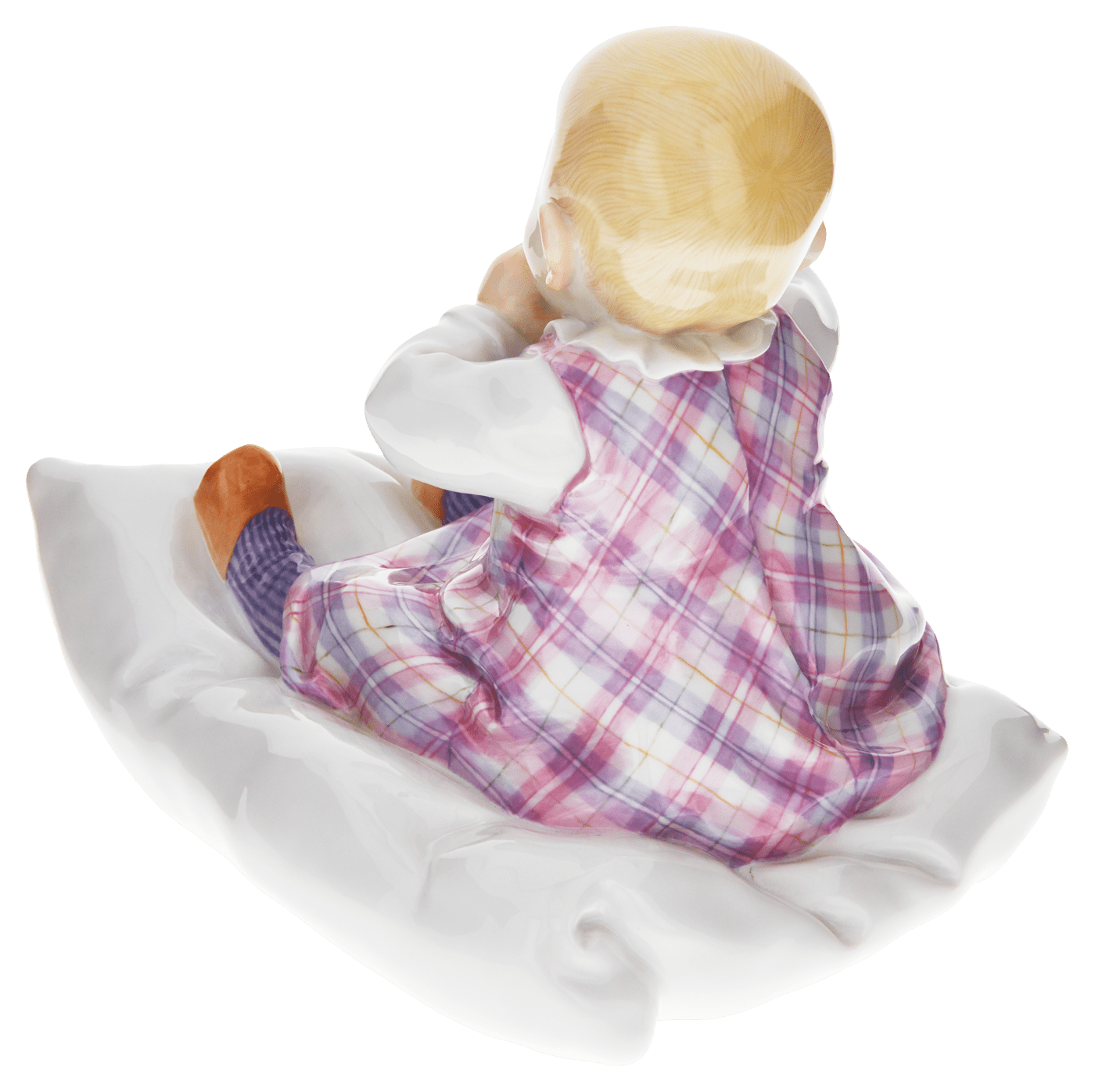 Kind auf Kissen, Bunt staffiert, H 12,5 cm | Meissen Figuren - Edition Hentschelkinder 900100 - 73355 - Meissen Weimar