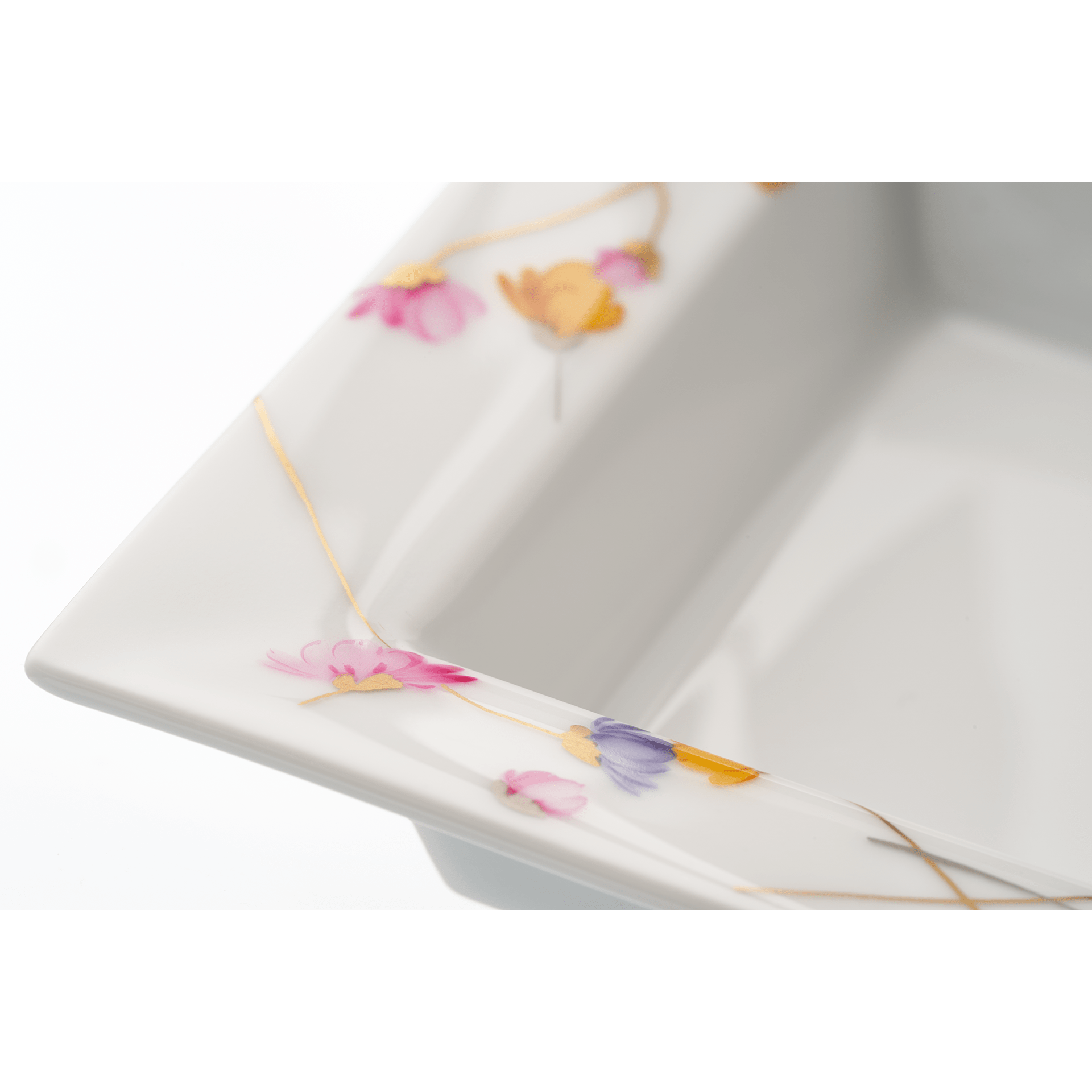 Kleine Schale, eckig, 'Precious Flowers', 12,3x 10 cm | Meissen Vide Poche 018501 - 53268 - Meissen Weimar