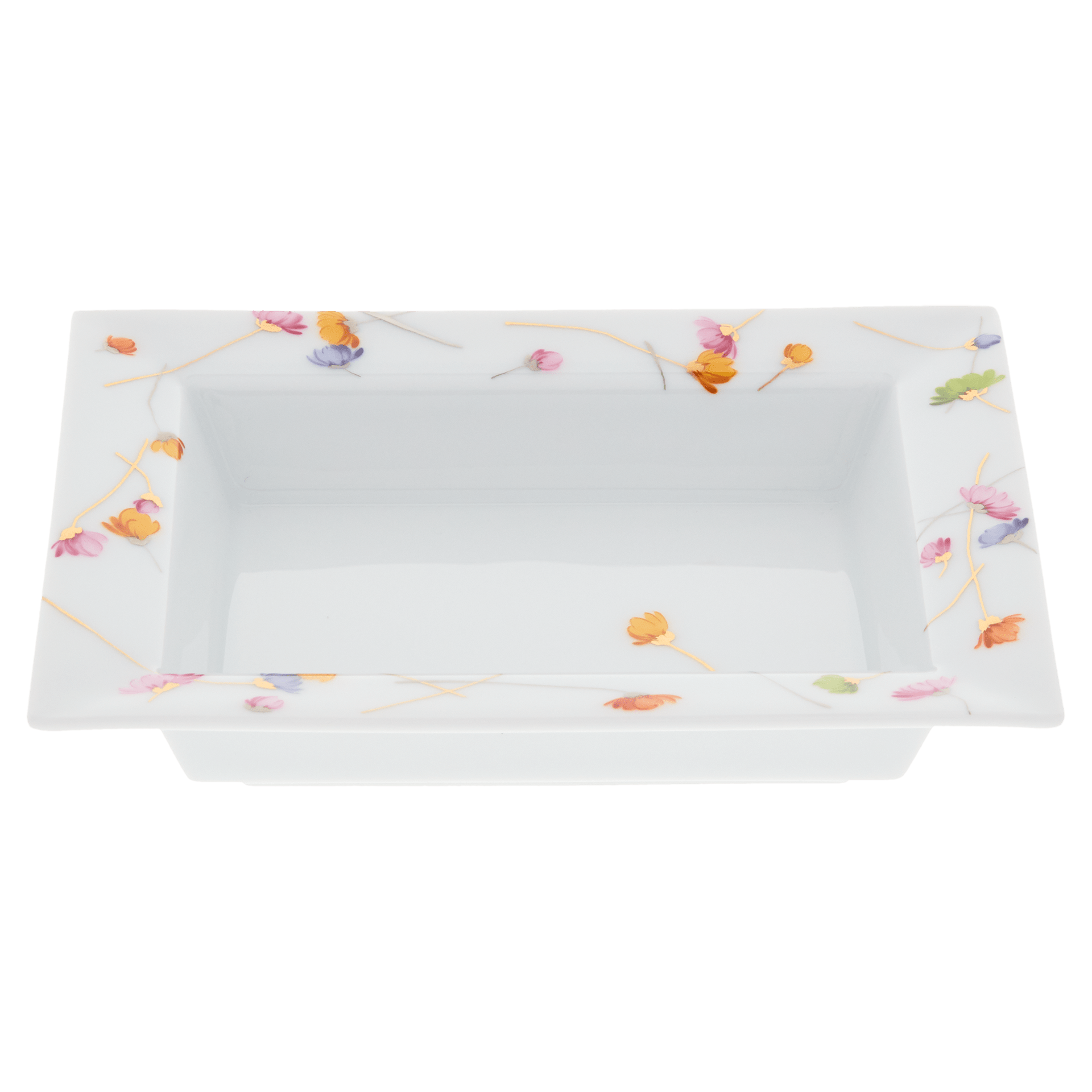Kleine Schale, eckig, 'Precious Flowers', 12,3x 10 cm | Meissen Vide Poche 018501 - 53268 - Meissen Weimar