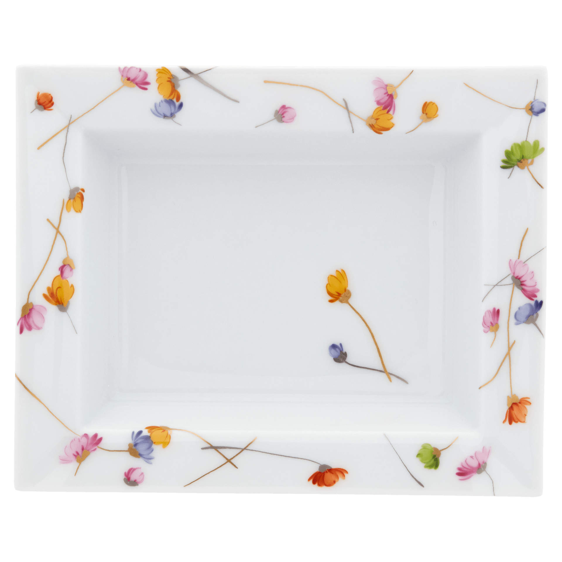 Kleine Schale, eckig, 'Precious Flowers', 12,3x 10 cm | Meissen Vide Poche 018501 - 53268 - Meissen Weimar