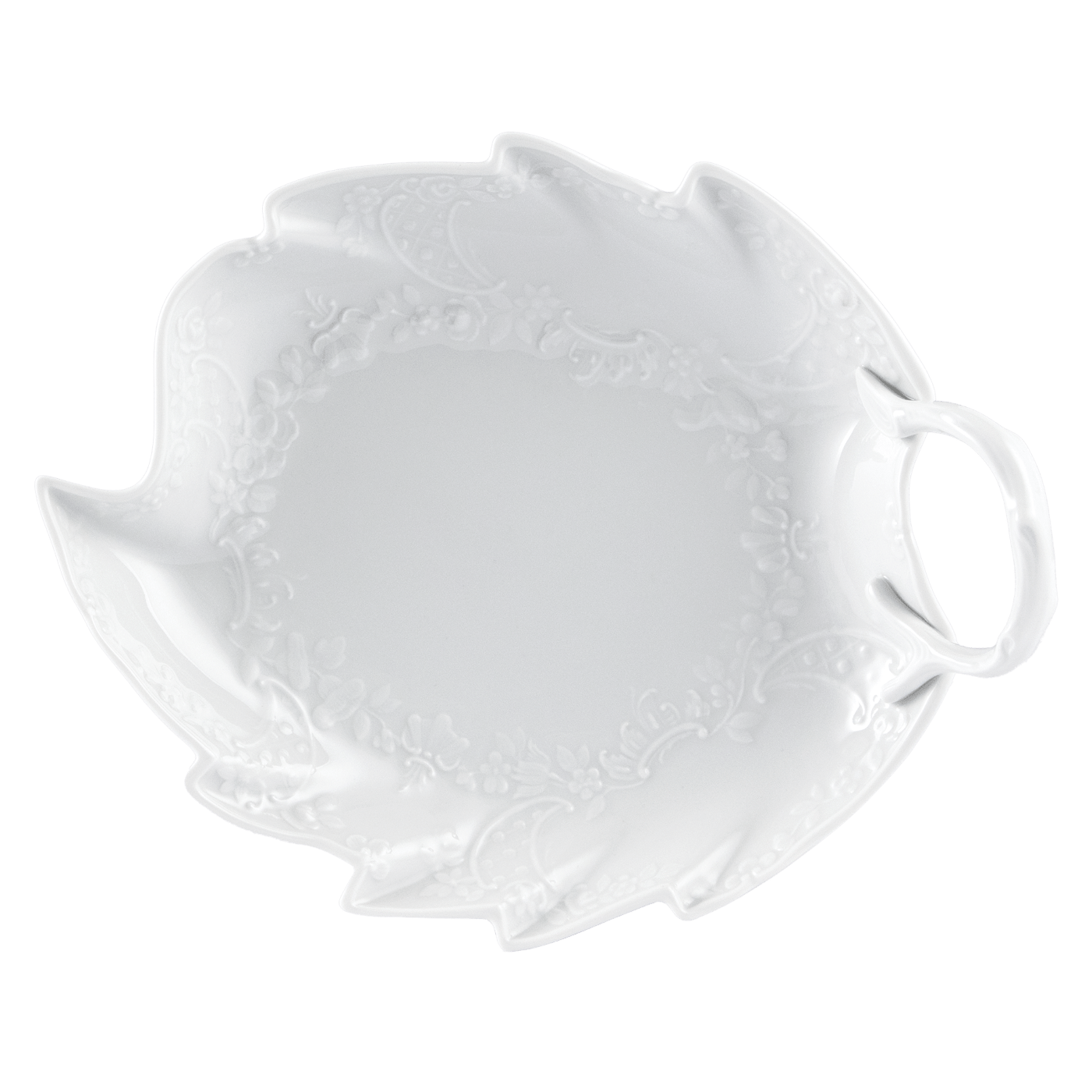 Konfektblatt Weiß 21 x 18 cm mit Henkel | Meissen Fine Dining 000001 - 03265 - Meissen Weimar