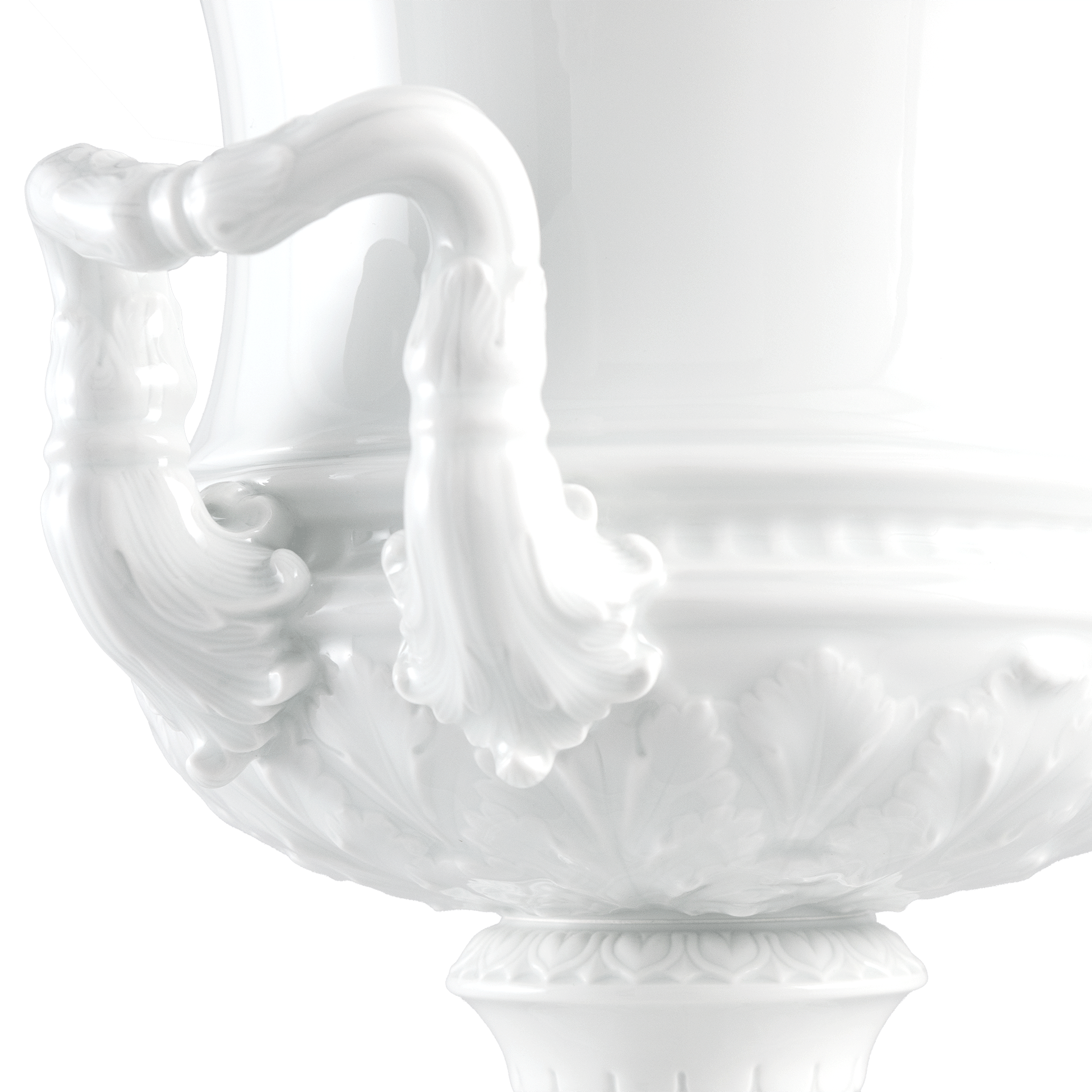 Kratervase Weiß H 35 cm | Meissen Vasen Kollektion 000001-50m22 - Meissen Weimar