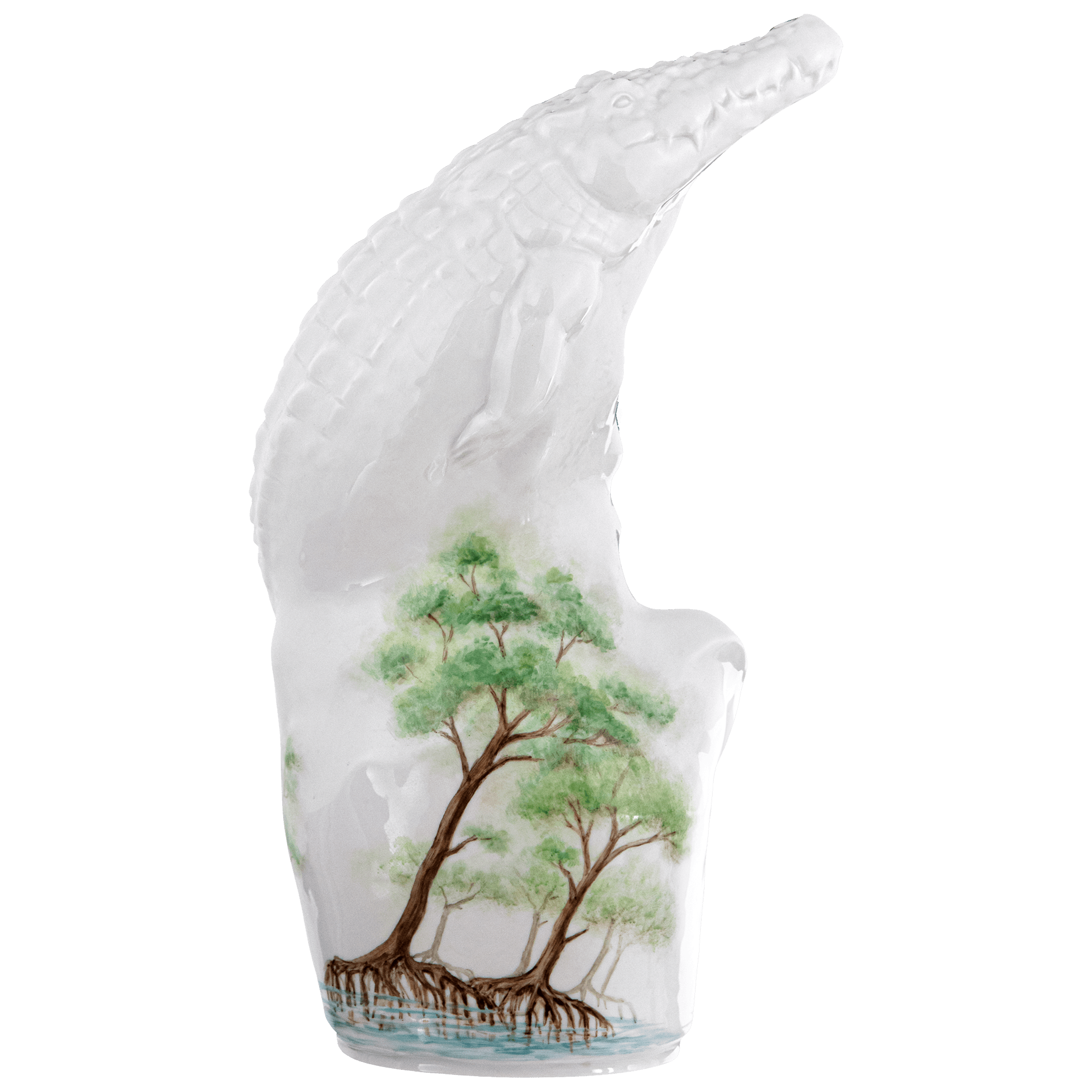 Krokodil, H 17 cm | Meissen Figuren - Edition Dschungel 90A446 - 78038 - Meissen Weimar