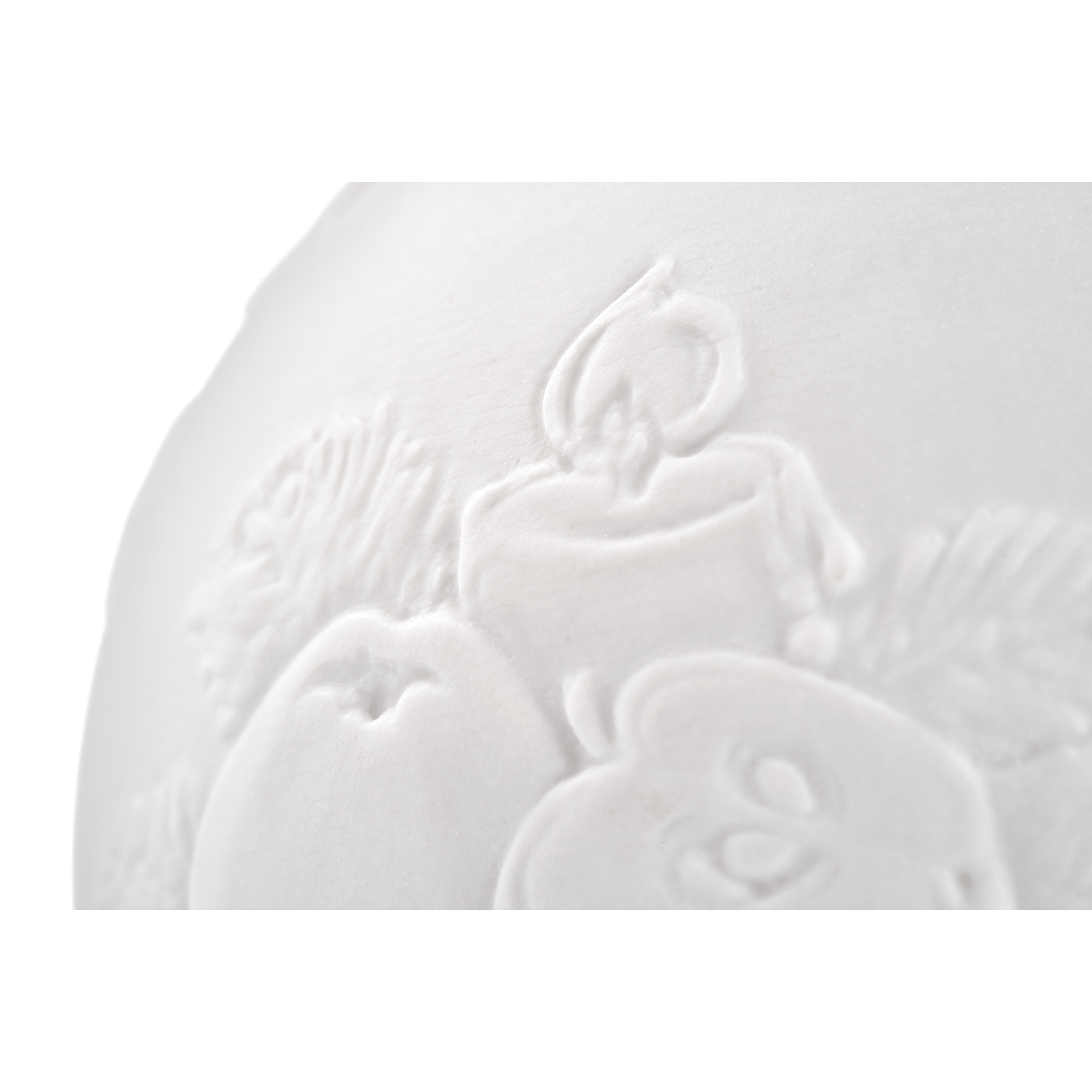 Kugel mit Relief, Weihnachtsmann, Weiß, bisquit, Ø 7 cm | Meissen Zweigschmuck Kugel Kollektion 001001 - 55M27 - Meissen Weimar