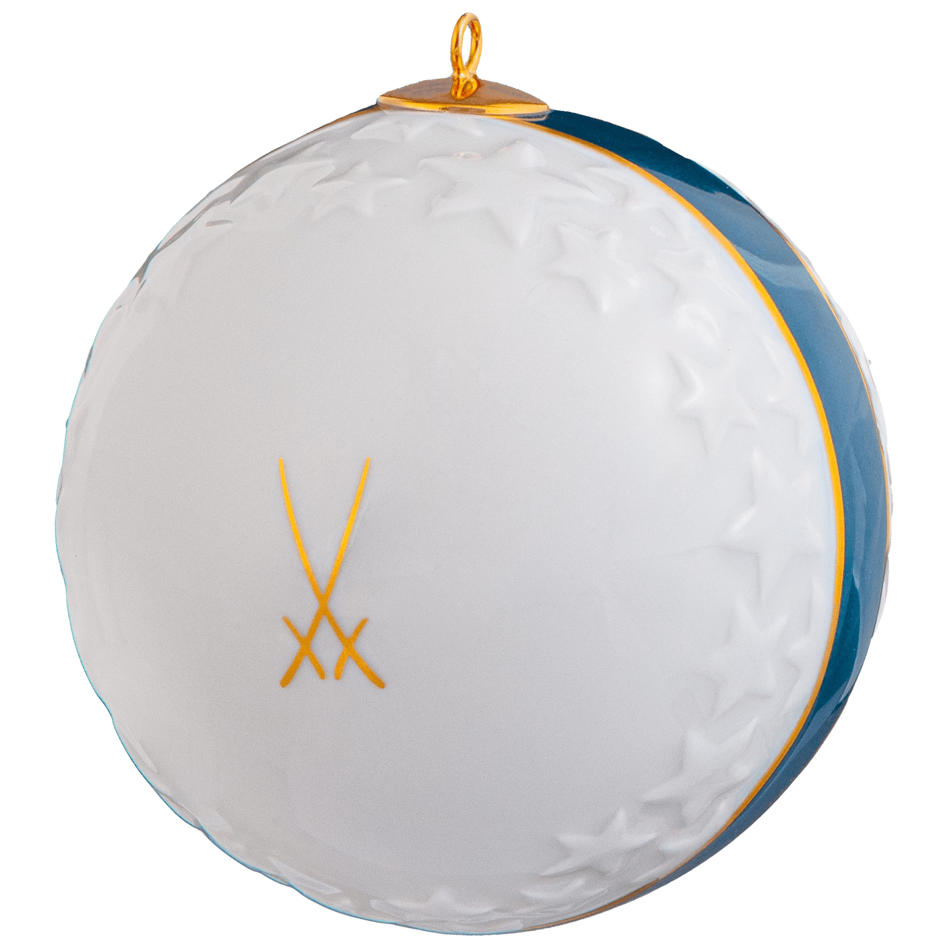 Kugel Reliefsterne, Amaryllis, Ø 7 cm | Meissen Zweigschmuck Kugel Kollektion 79A849 - 55M39 - Meissen Weimar