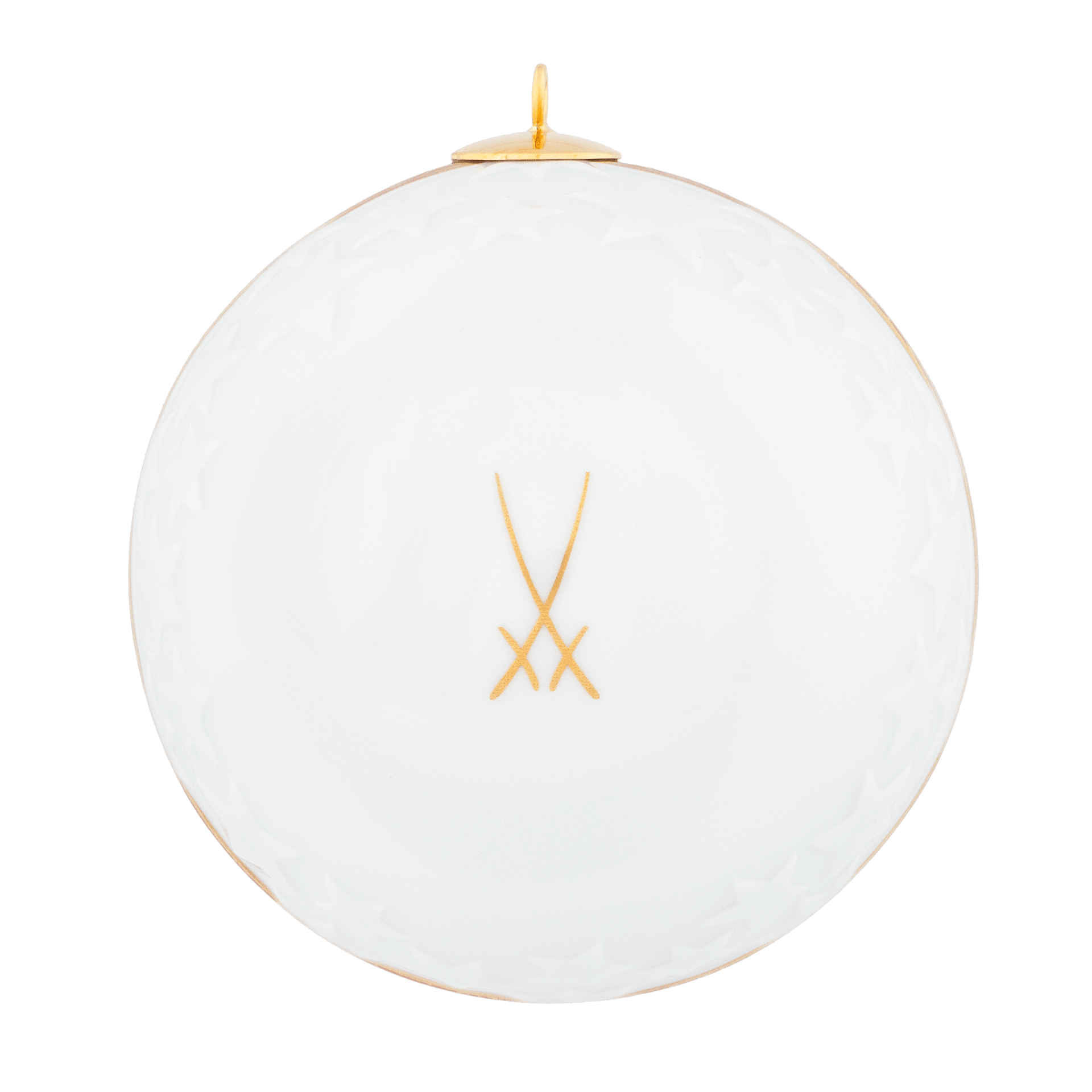 Kugel Reliefsterne, "MEISSEN Christmas Original", Ø 7 cm | Meissen Zweigschmuck Kugel Kollektion 79B800-55M39 - Meissen Weimar