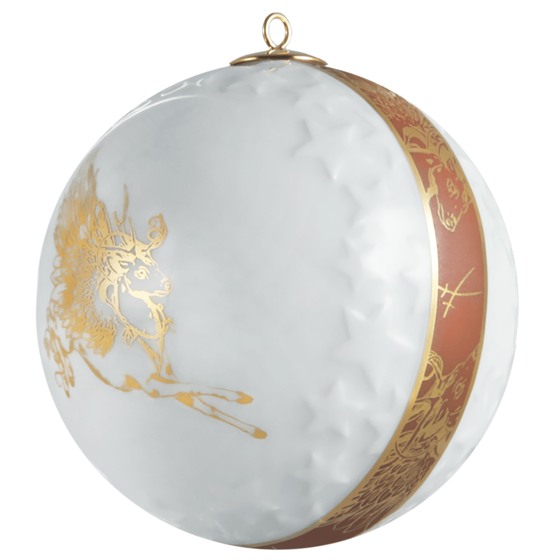 Kugel Reliefsterne, "MEISSEN Christmas Peryton", Ø 7 cm | Meissen Zweigschmuck Kugel Kollektion 79B372 - 55M39 - Meissen Weimar