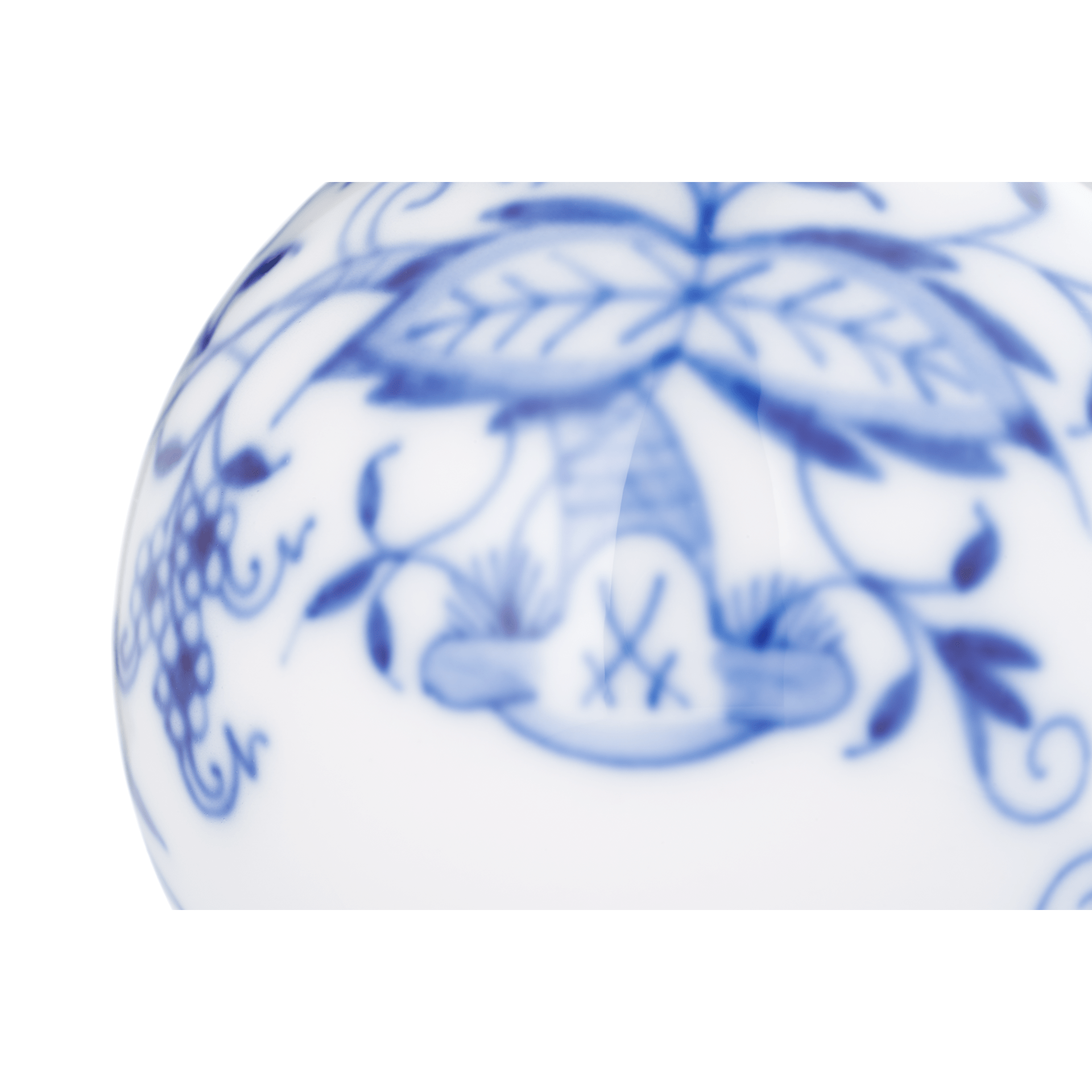 Kugel, Zwiebelmuster, kobaltblau, weißer Rand, Ø 5 cm | Meissen Zweigschmuck Kugel Kollektion 800101 - 55M09 - Meissen Weimar