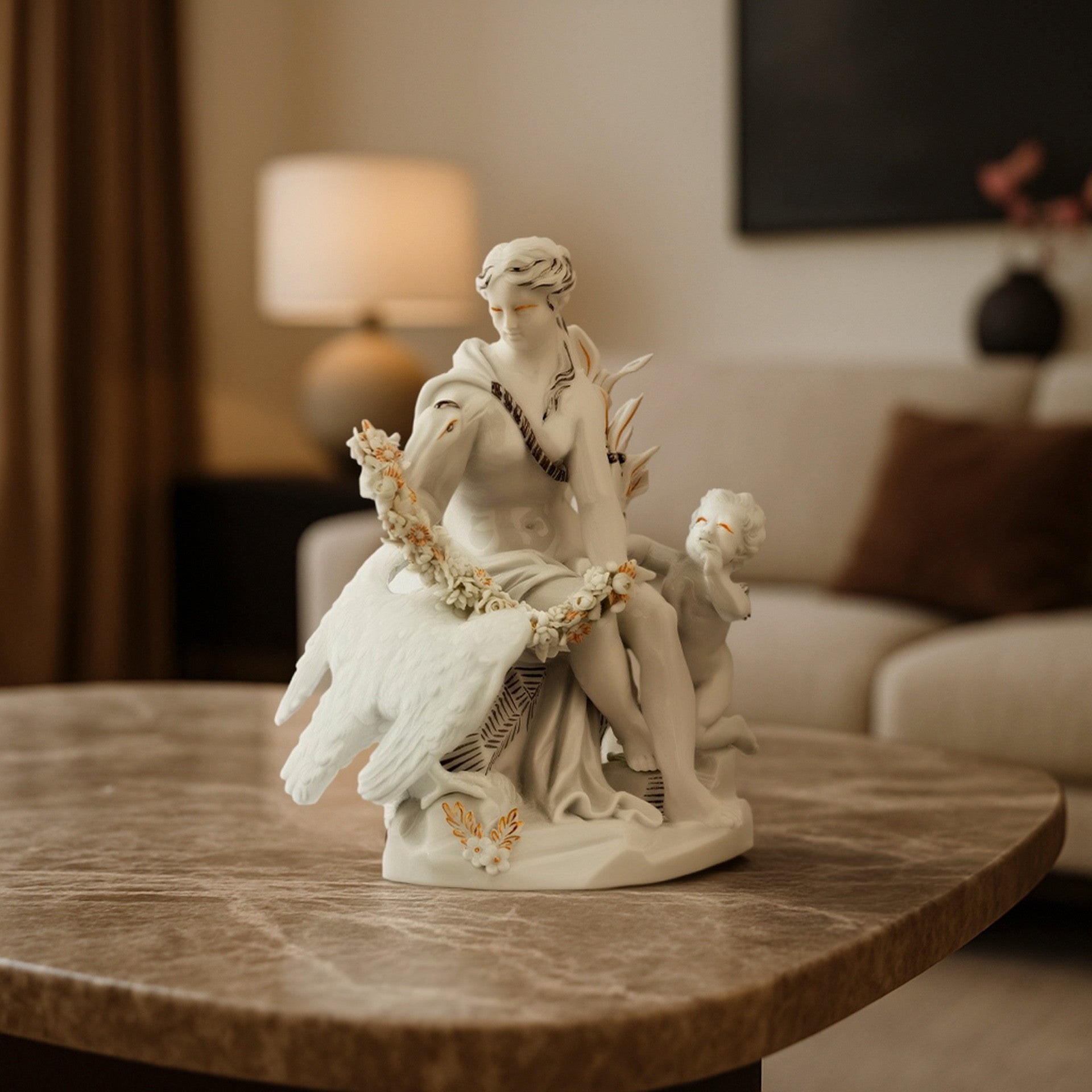 Leda mit Schwan, Lim. 25, H 17,5 cm | Meissen Limitierte Meisterwerke 908184-70521 - Meissen Weimar