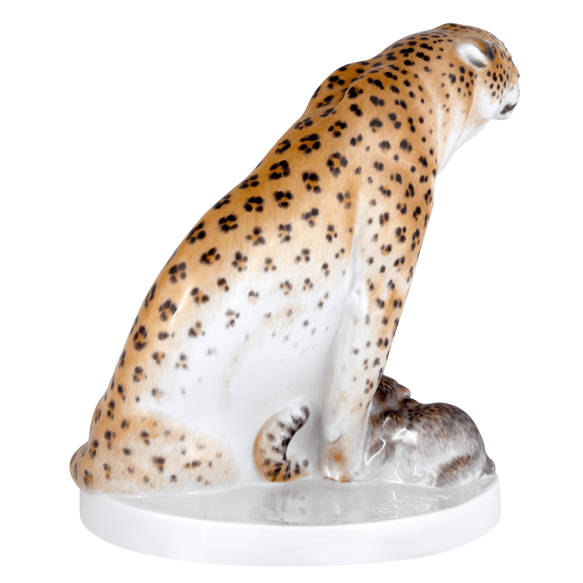 Leopardin mit Jungen, Lim. 25, H 23,5 cm | Meissen Limitierte Meisterwerke 900184-78061 - Meissen Weimar