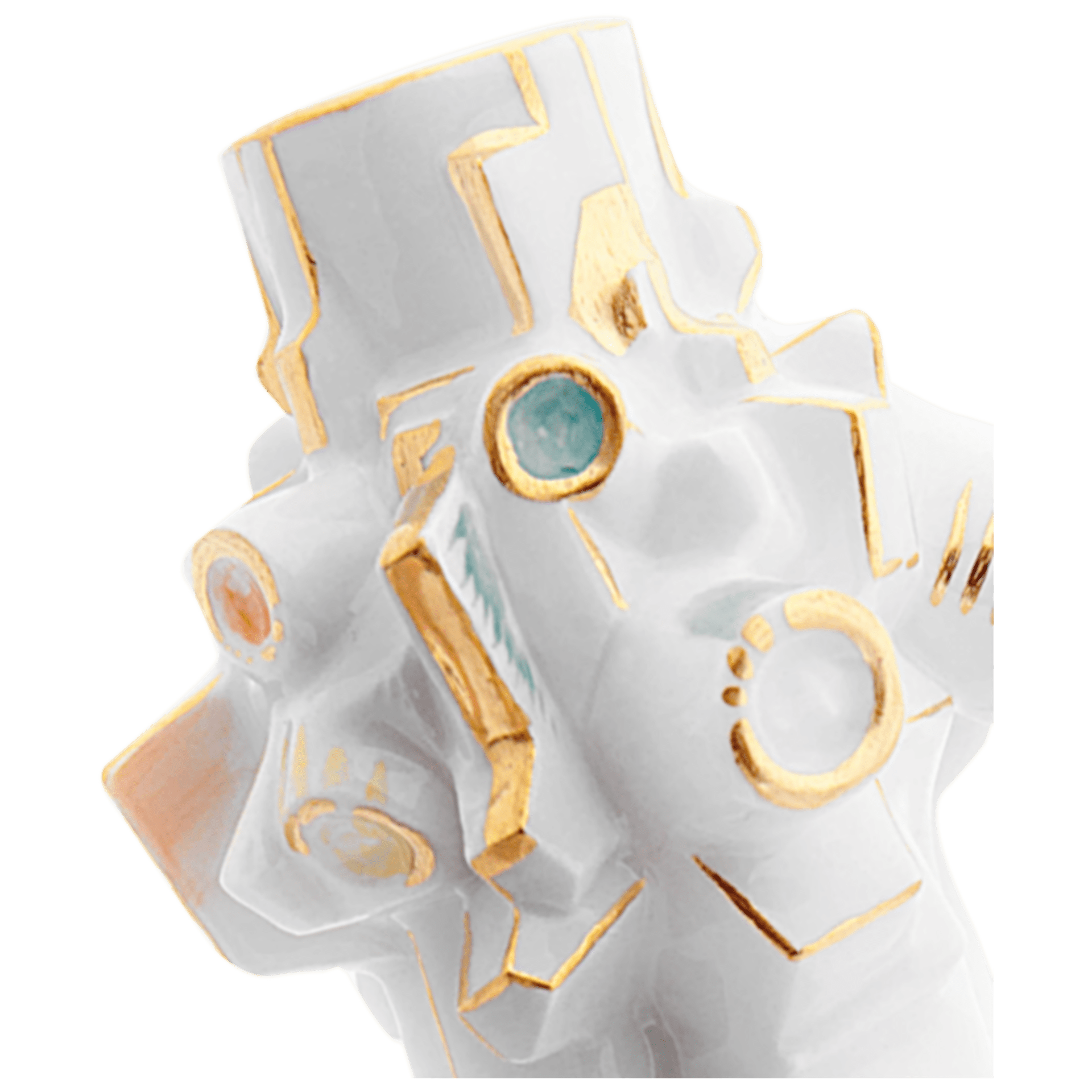Leuchter, bunt und gold staffiert, H 26,3 cm | Meissen Leuchter Kollektion 900300 - 73625 - Meissen Weimar
