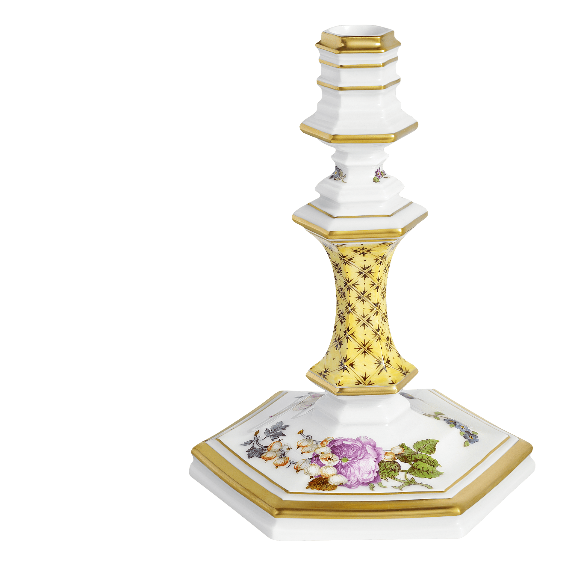 Leuchter Frucht - und Blumenmalerei, H 13,5 cm | Meissen Limitierte Meisterwerke 213084 - 53120 - Meissen Weimar