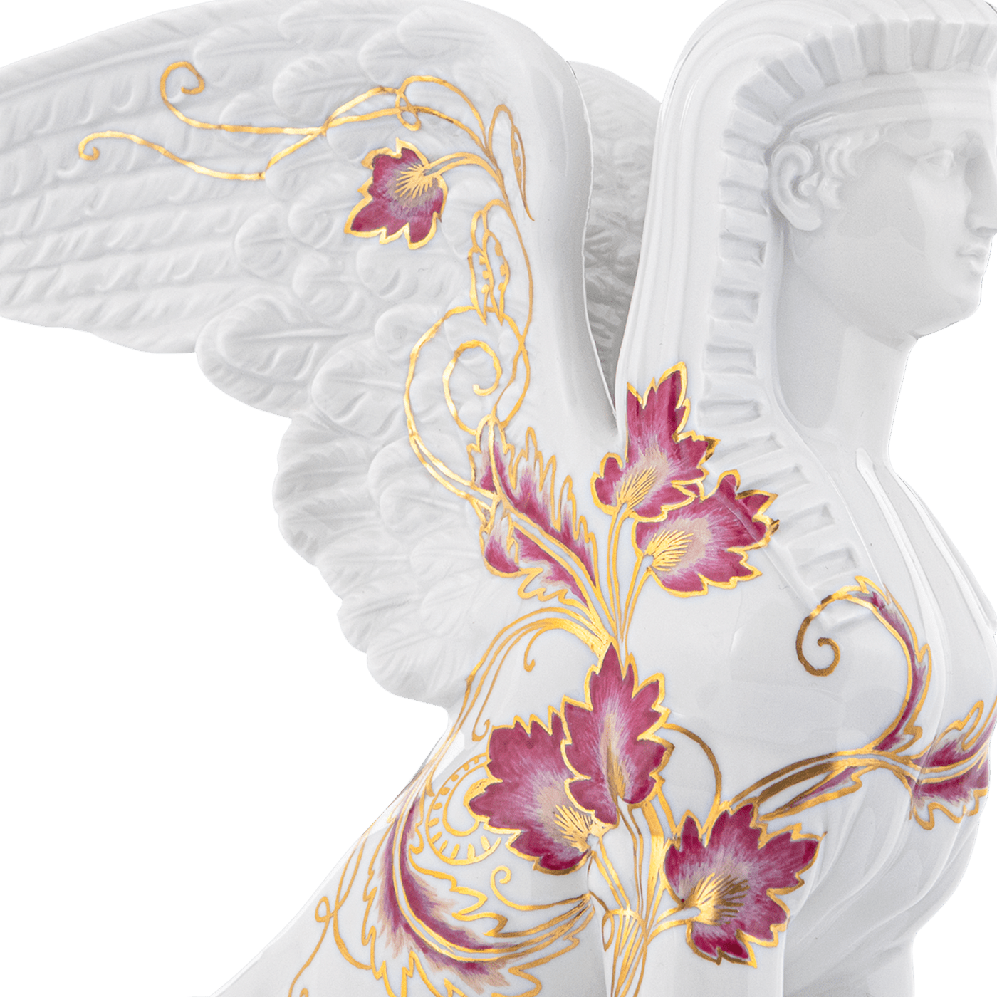 Leuchter Sphinx, Purpur und Gold, H 22,5 cm | Meissen Atelier - Edition 90a459 - 79308 - Meissen Weimar