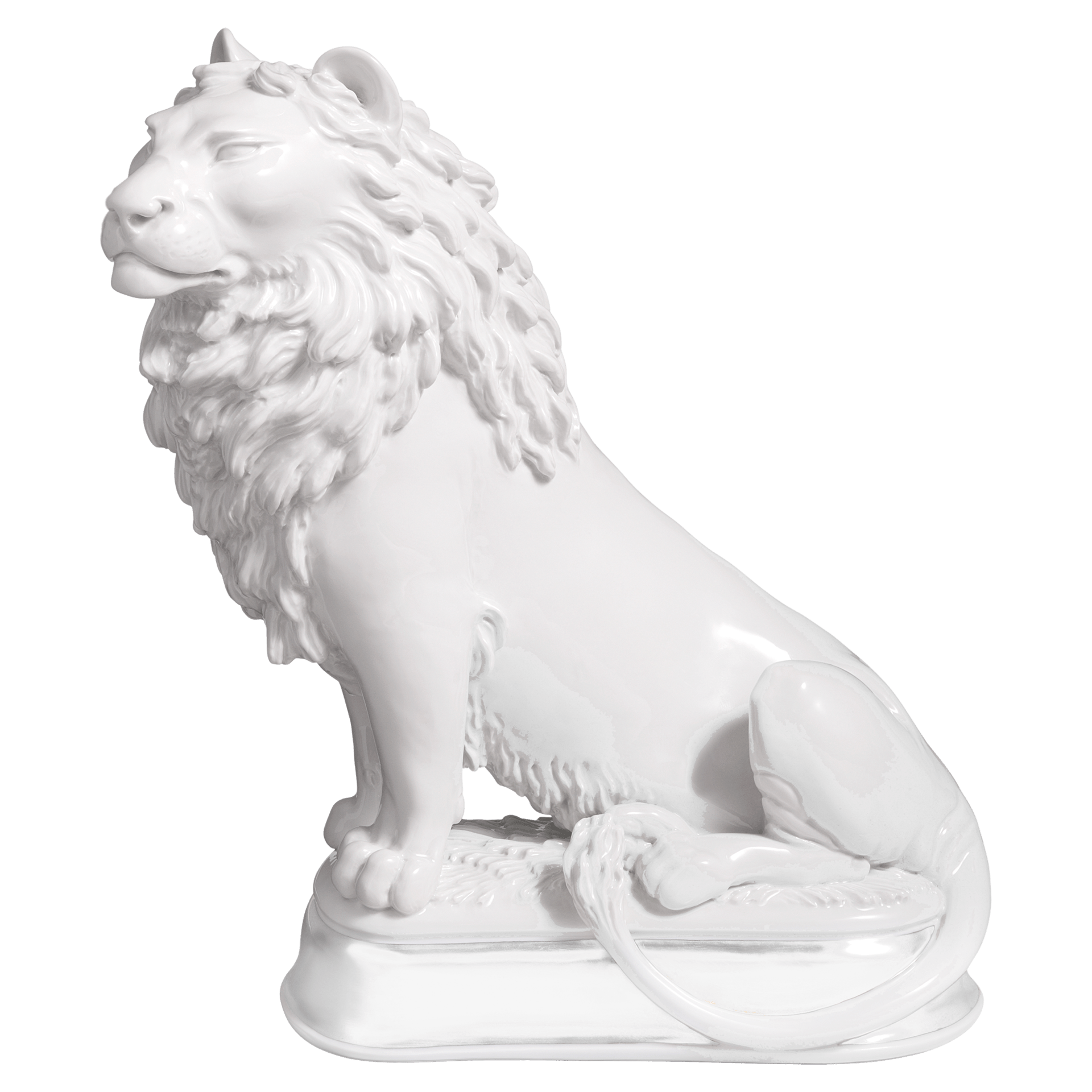 Löwe, Weiß, H 33 cm | Meissen Exklusiv 000001 - 78965 - Meissen Weimar