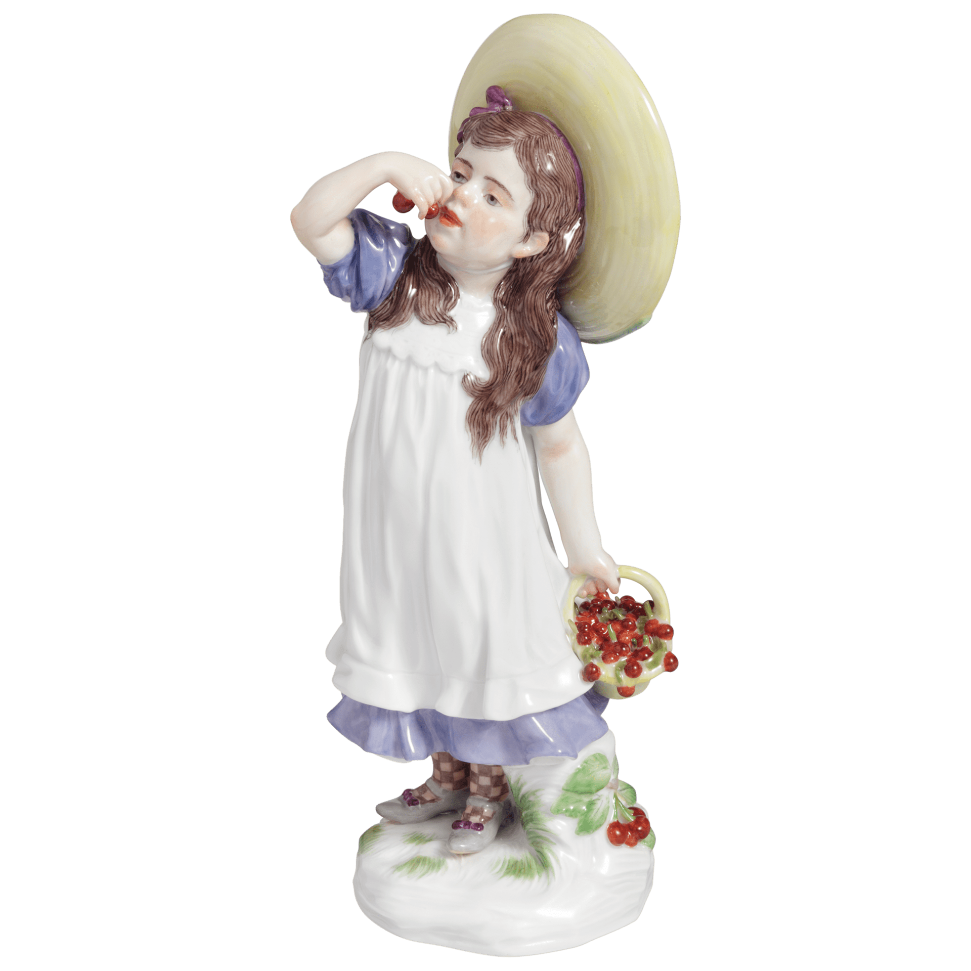 Mädchen mit Kirschen, Bunt staffiert, H 17 cm | Meissen Porzellan 900100 - 73554 - Meissen Weimar