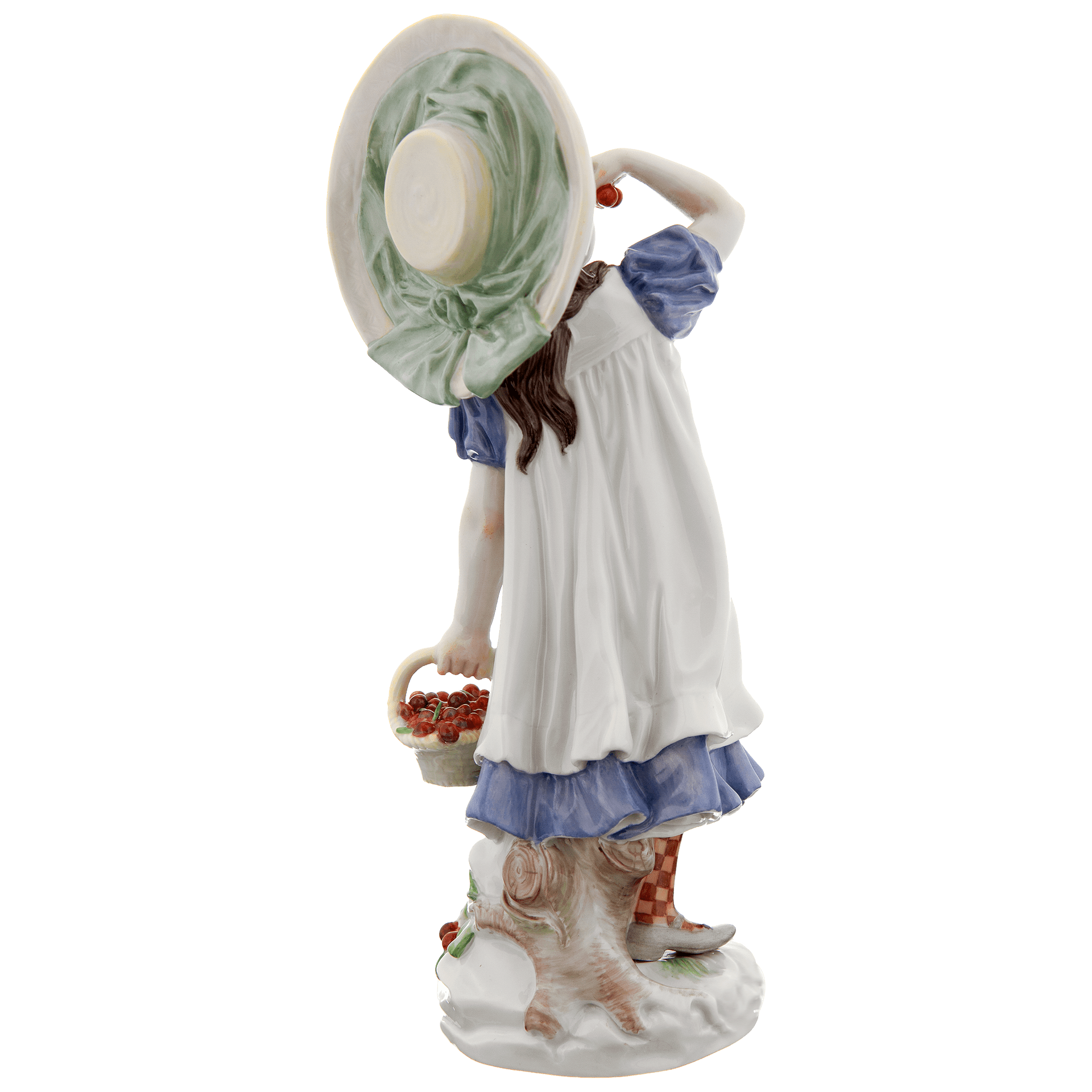 Mädchen mit Kirschen, Bunt staffiert, H 17 cm | Meissen Porzellan 900100 - 73554 - Meissen Weimar