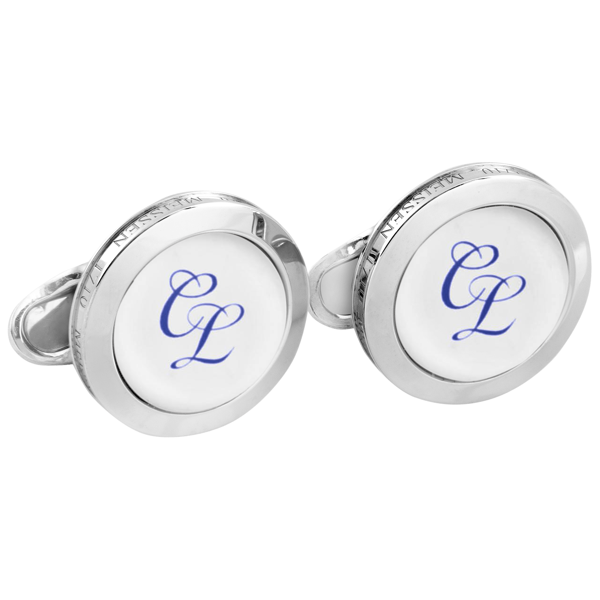 Manschettenknöpfe Monogramm Kobaltblau | Meissen Geschenke 99a067-c5321 - Meissen Weimar