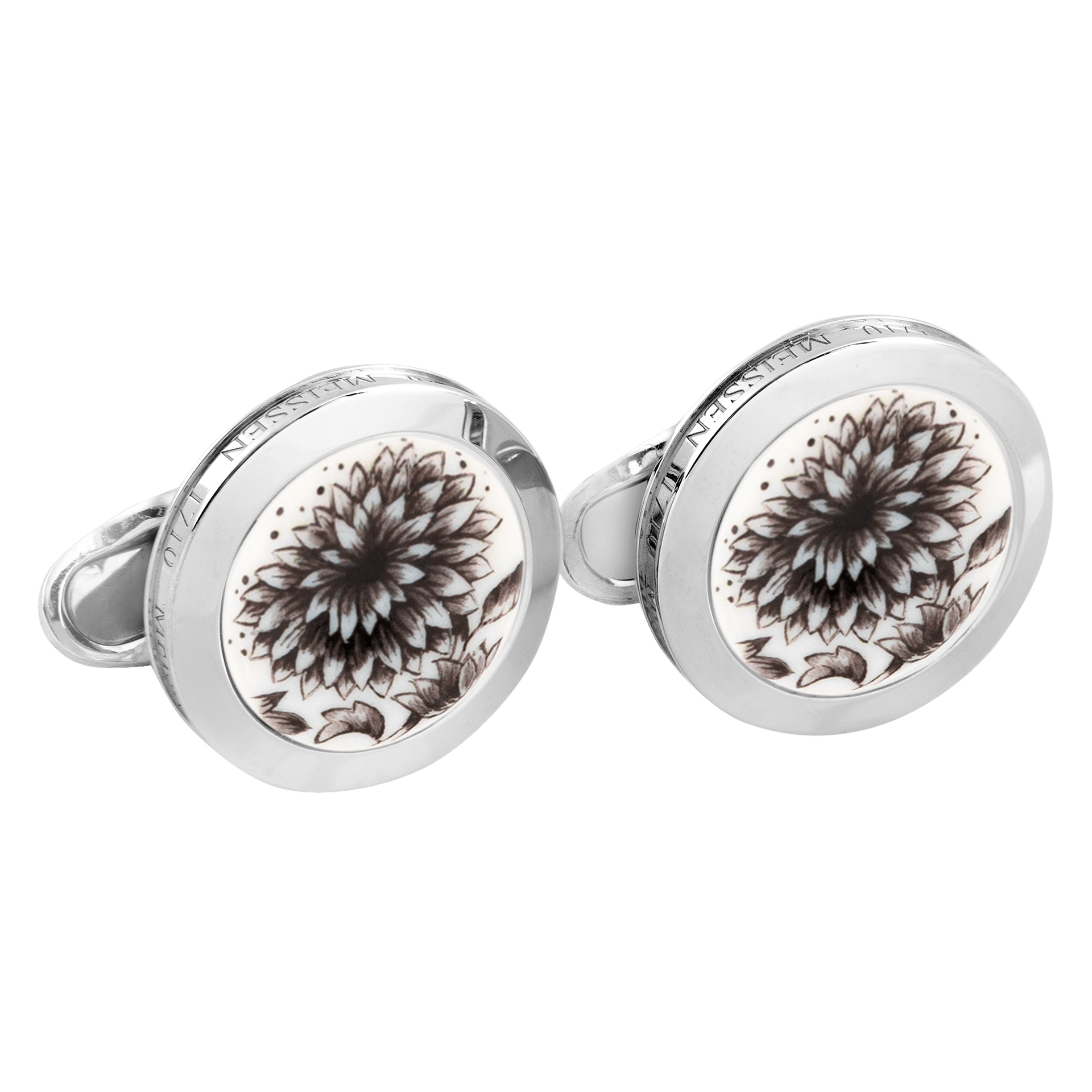 Manschettenknöpfe "The Original" schwarz, 925 Sterlingsilber | Meissen Herrenschmuck 50A015-C5321 - Meissen Weimar