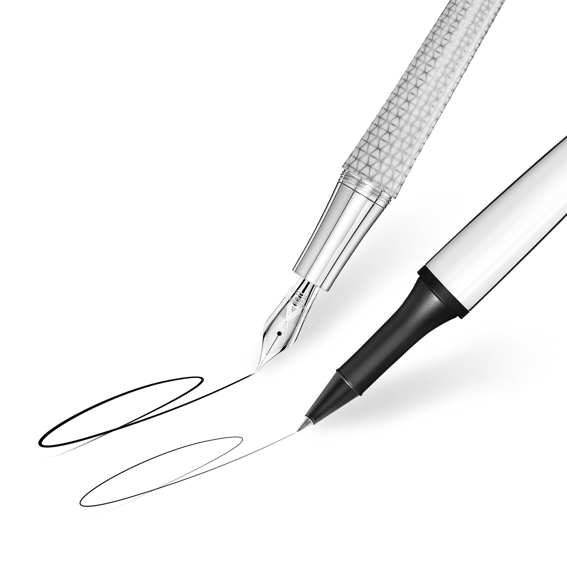 Mascara Rollerball, Weiß, H 18,5 cm | Meissen Cosmopolitan MRB - 0003 - 003 - Meissen Weimar