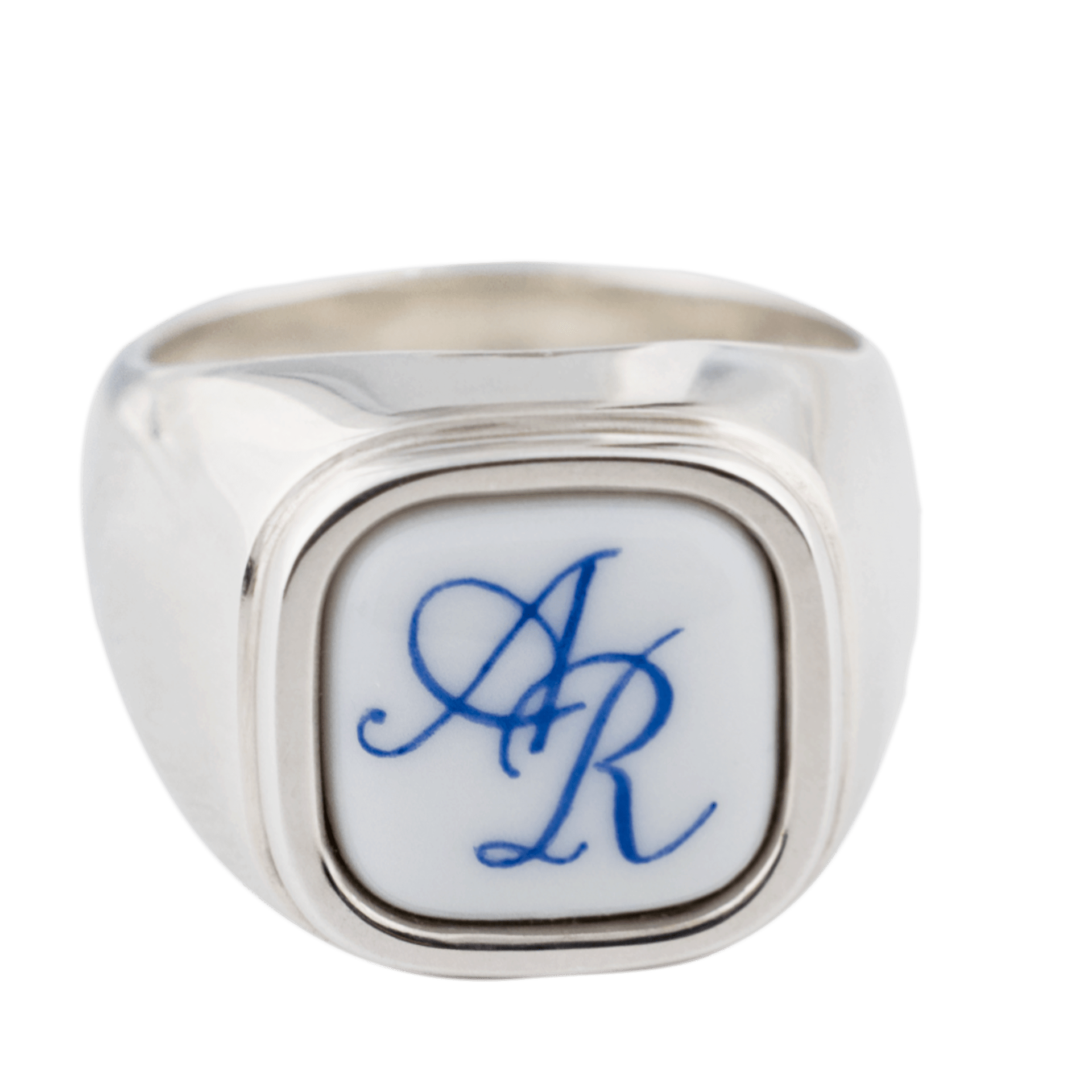 Master - Siegelring, Monogramm in Kobaltblau, silber | Meissen Geschenke 97b201-53ma3 - Meissen Weimar
