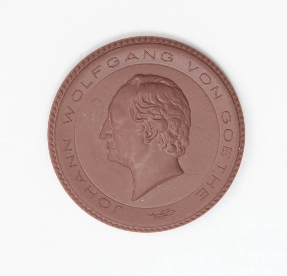 Medaille mit Goethehaus | Meissen - Medaille aus Böttgersteinzeug 000004 - 98136 - Meissen Weimar