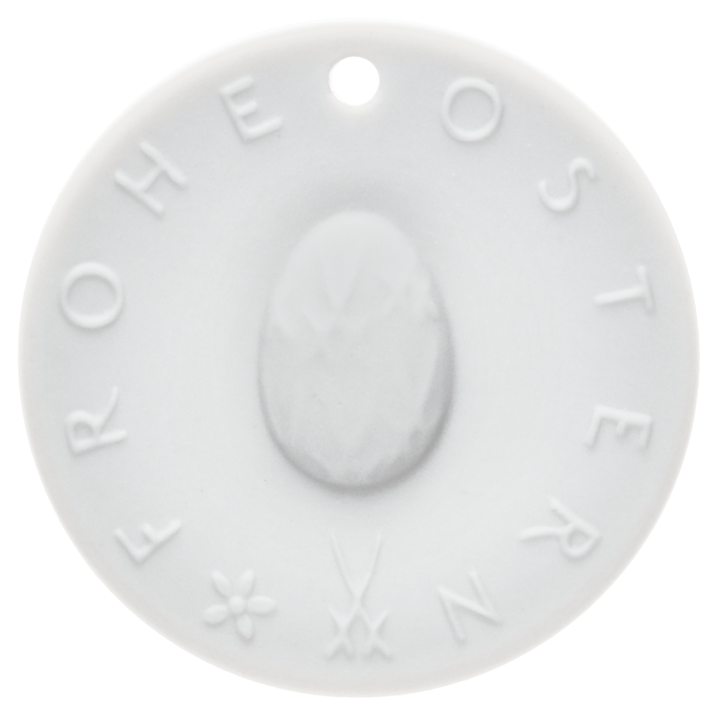 Medaille "Ostern", Vorder - und Rückseite geprägtes Relief, Ø 3,6 cm, | Meissen Cubed 000003 - 98D29 - Meissen Weimar