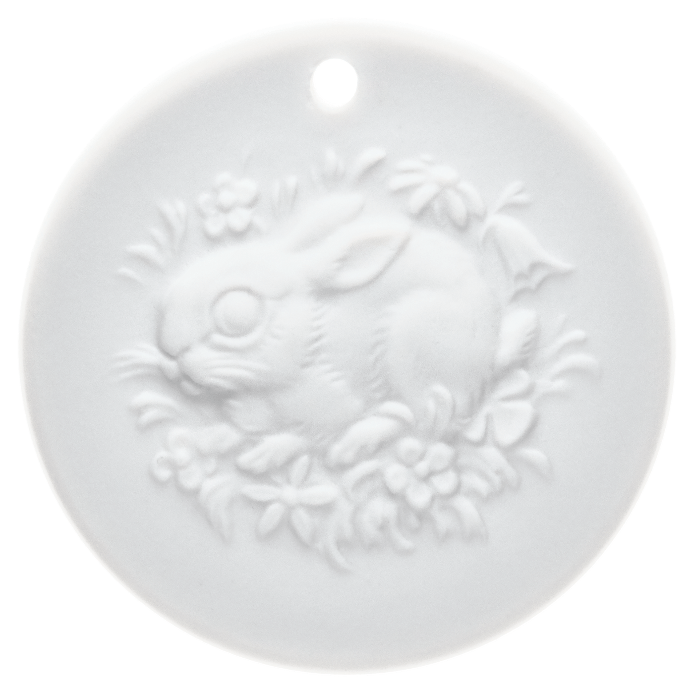 Meissen - Medaille 'Ostern', Hase, weiß, 36 mm | Die Jahreszeiten - Medaille 000003 - 98901 - Meissen Weimar