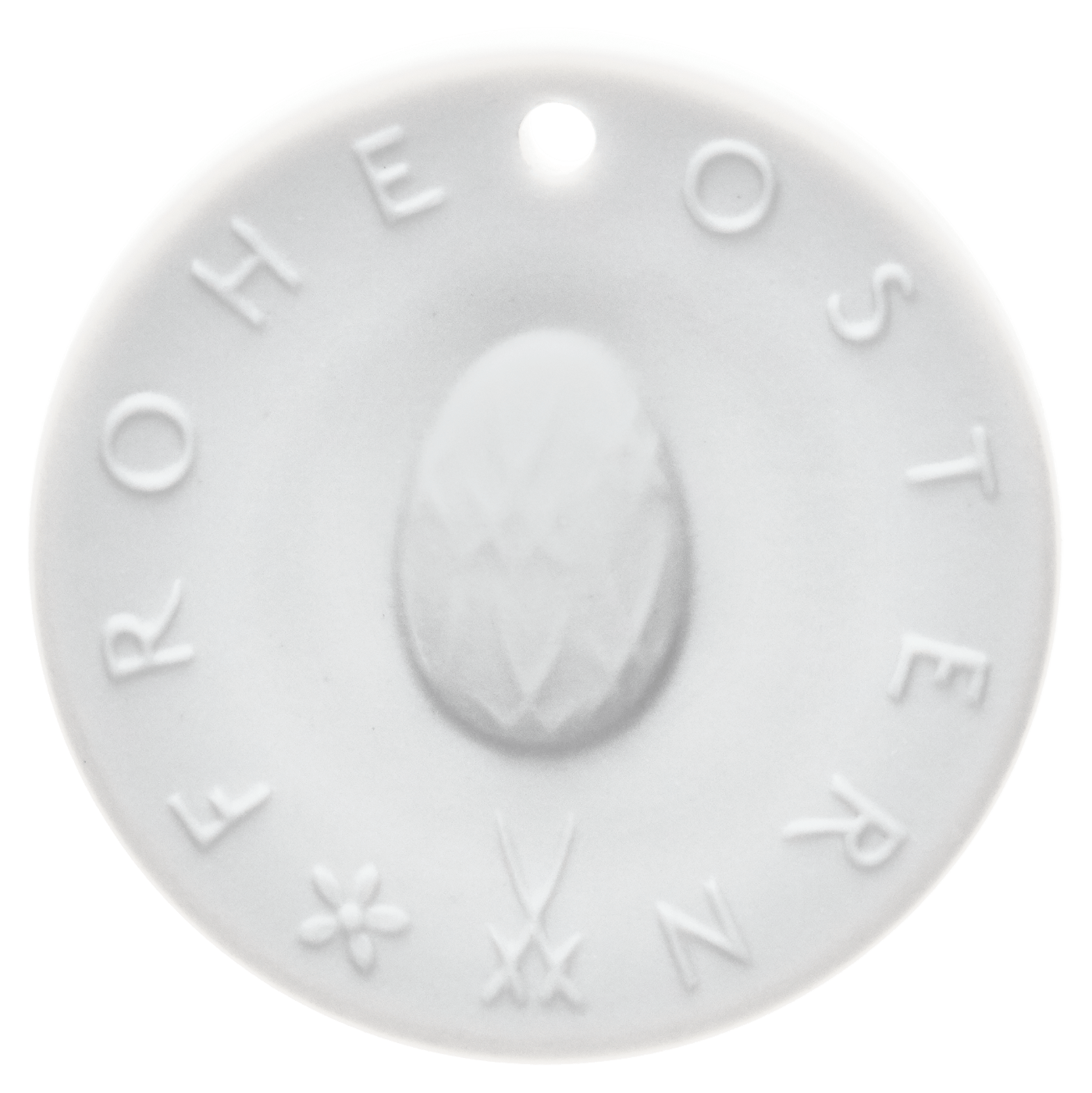 Meissen - Medaille 'Ostern', Hase, weiß, 36 mm | Die Jahreszeiten - Medaille 000003 - 98901 - Meissen Weimar