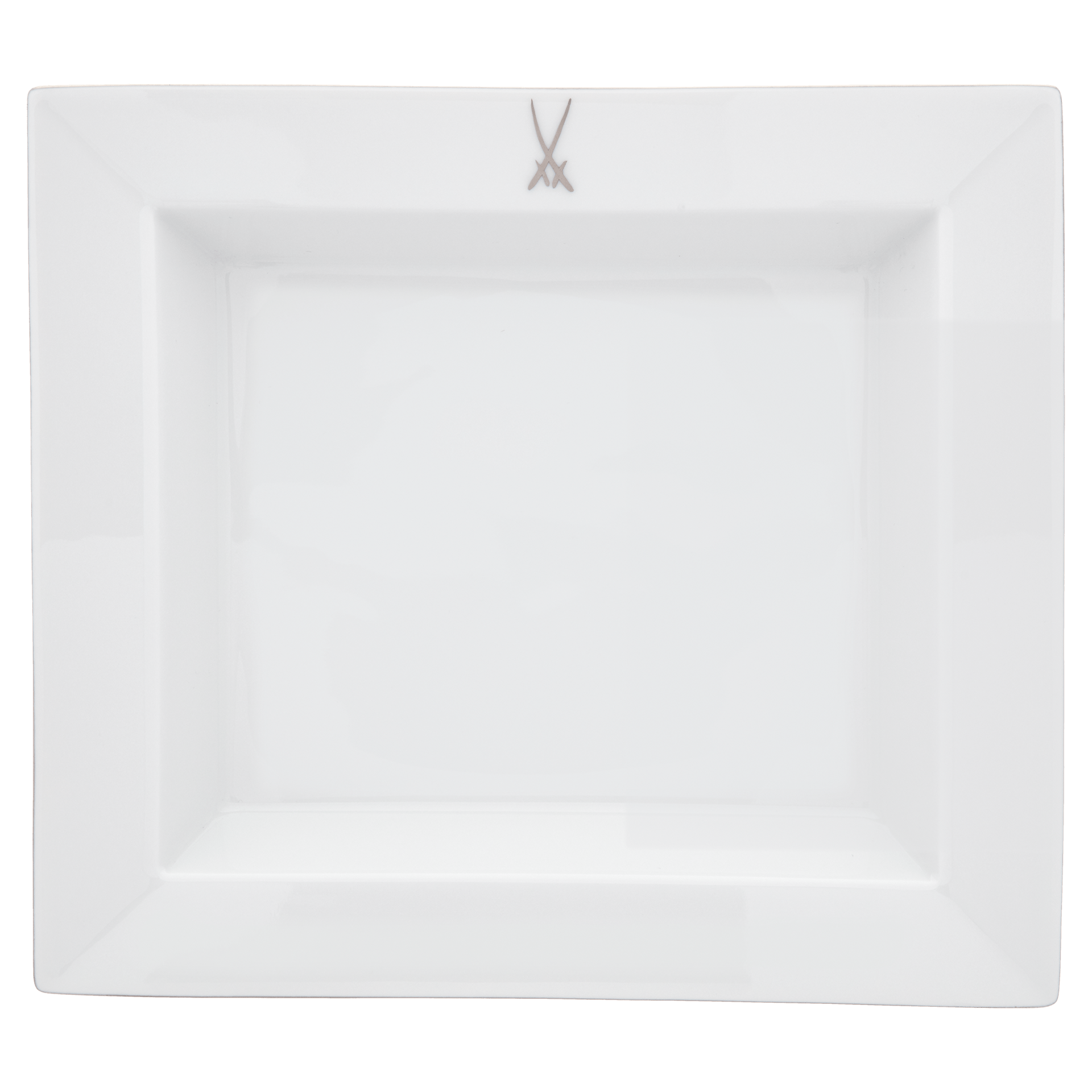Meissen - Schale eckig, Platin - Schwert, 21x18,5 cm, | The Meissen Vide - Poche - Collection 999890 - 53274 - Meissen Weimar