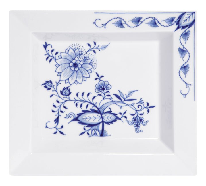 Meissen - Schale eckig,"Style" stilisiertes Zwiebelmuster, 21x18,5 cm | The Meissen Vide - Poche - Collection 801001 - 53274 - Meissen Weimar