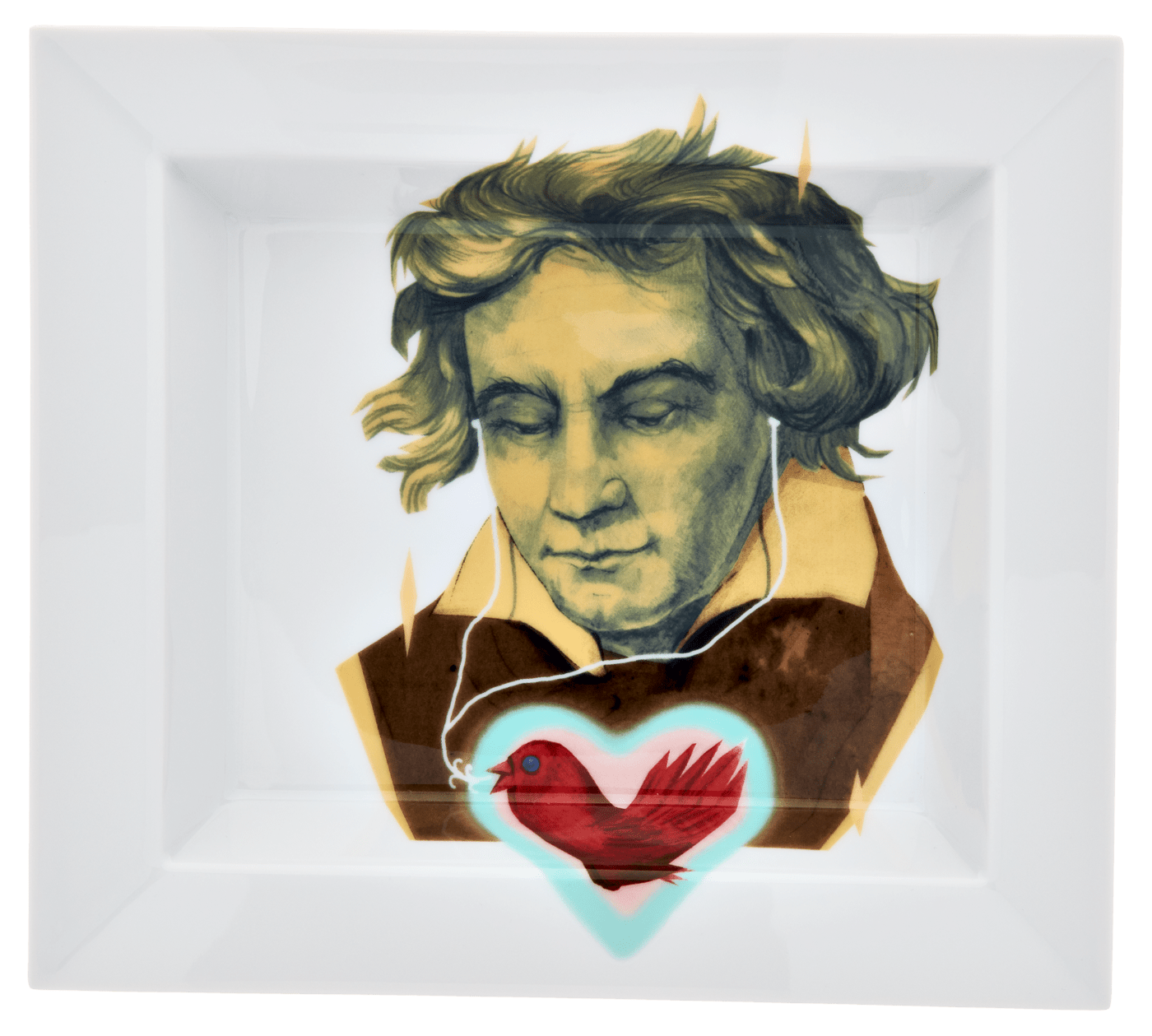 Meissen - Schale groß, "250. Geburtstag Beethoven", 21x18,5 cm | The Meissen Vide - Poche - Collection 79A717 - 53274 - Meissen Weimar