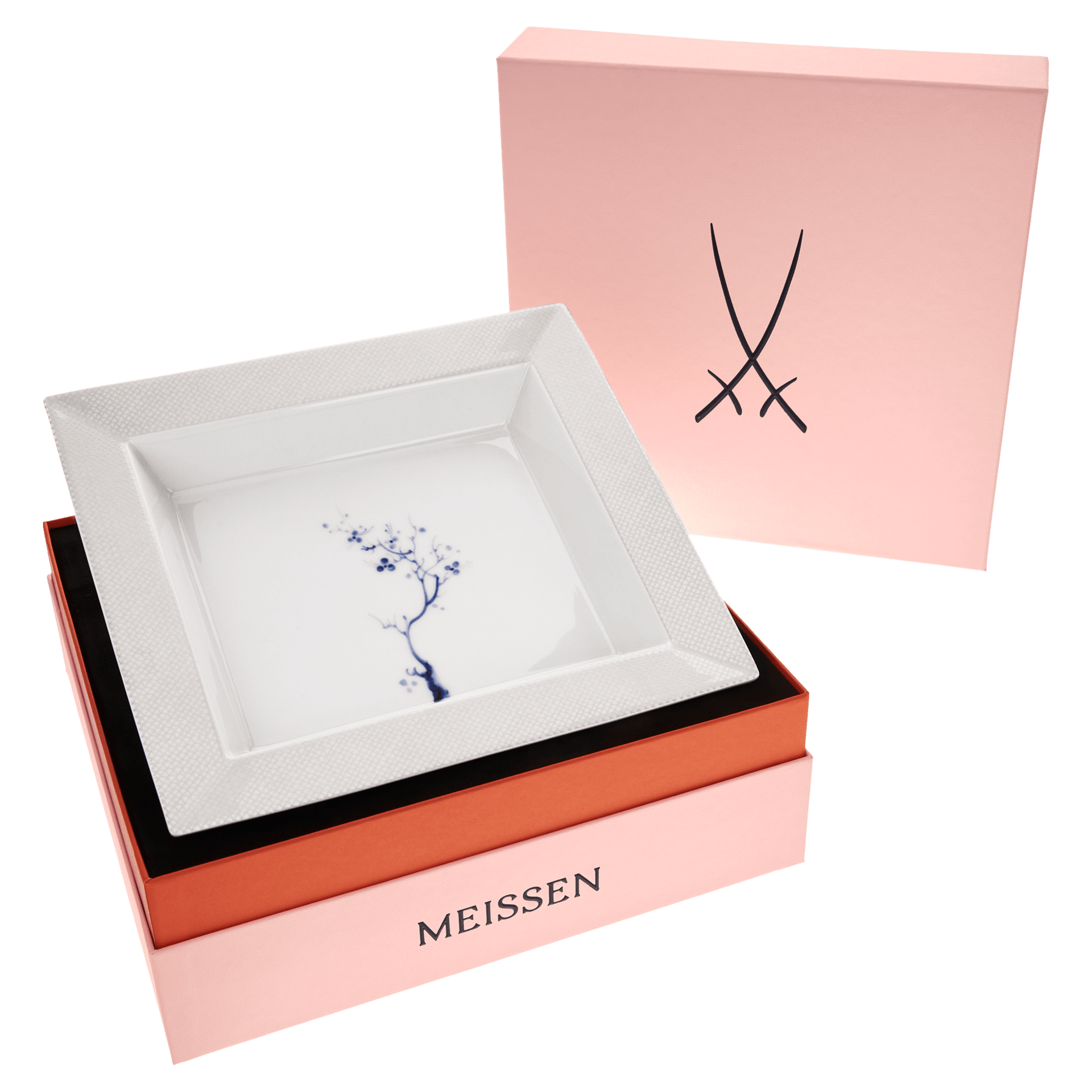 Meissen - Schale groß, Malerei "Blue Orchid White", 21x18,5 cm | The Meissen Vide - Poche - Collection 79A465 - 53274 - Meissen Weimar
