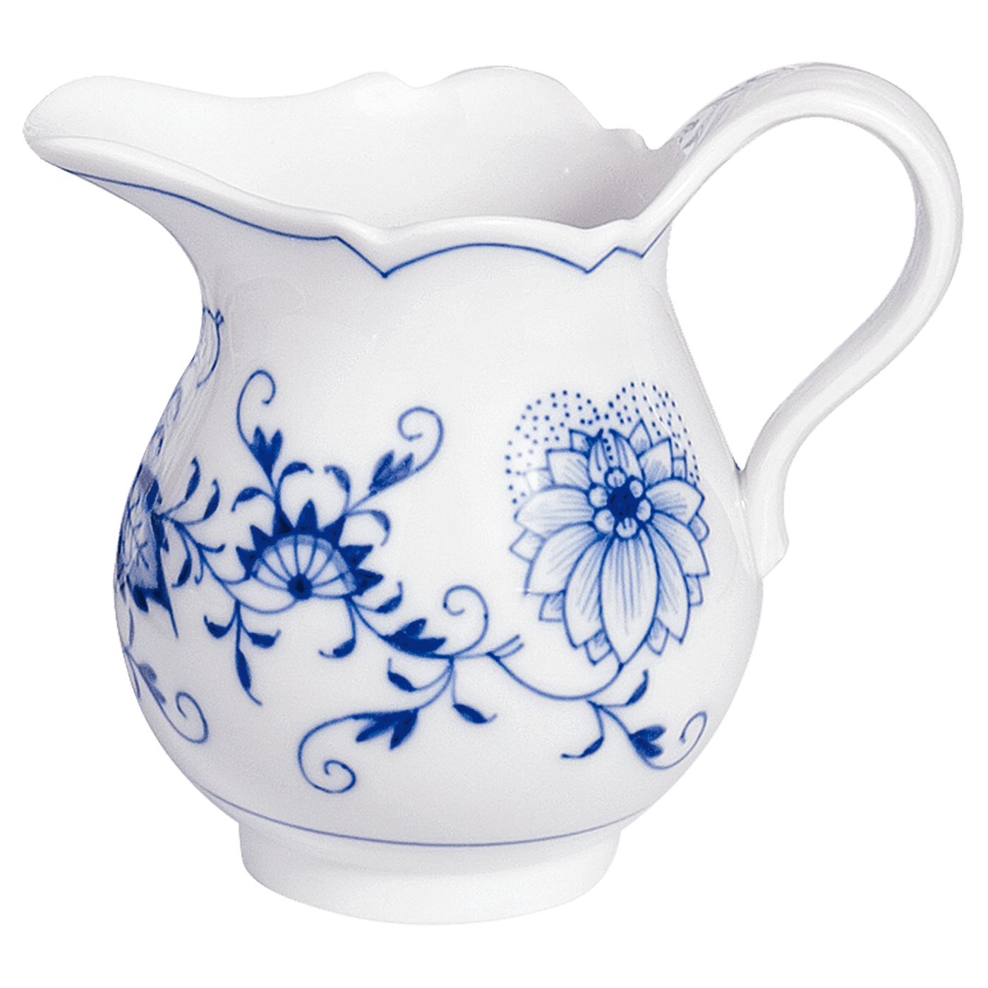 Milchkännchen, klein, Zwiebelmuster, kobaltblau, weißer Rand, V 0,15 l | Meissen Neuer Ausschnitt 800101 - 00763 - Meissen Weimar