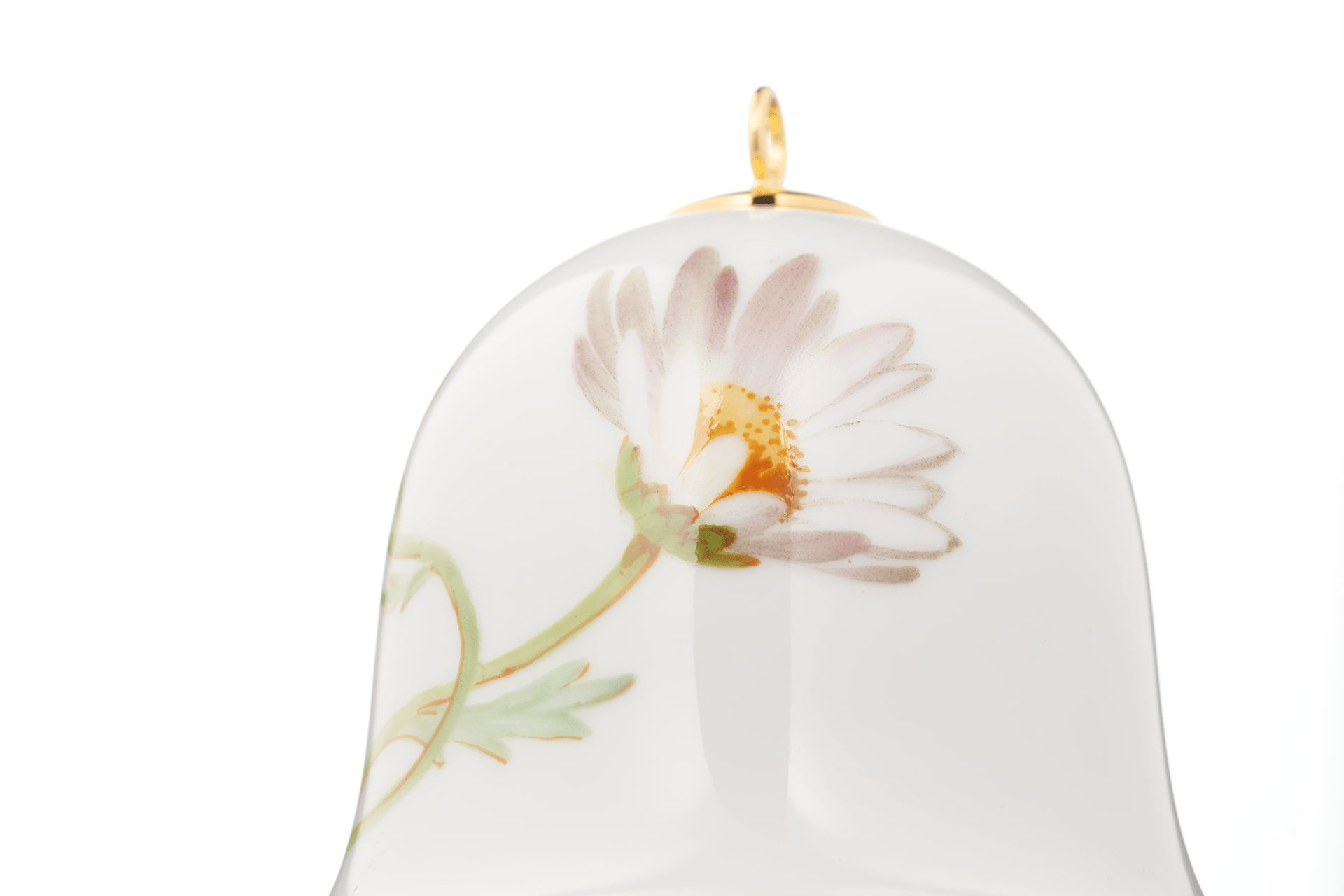 Miniatur - Glocke, Dekor Margerite, H 4.8 cm | Meissen Zweigschmuck Glocken Kollektion 617601 - 55m02 - Meissen Weimar