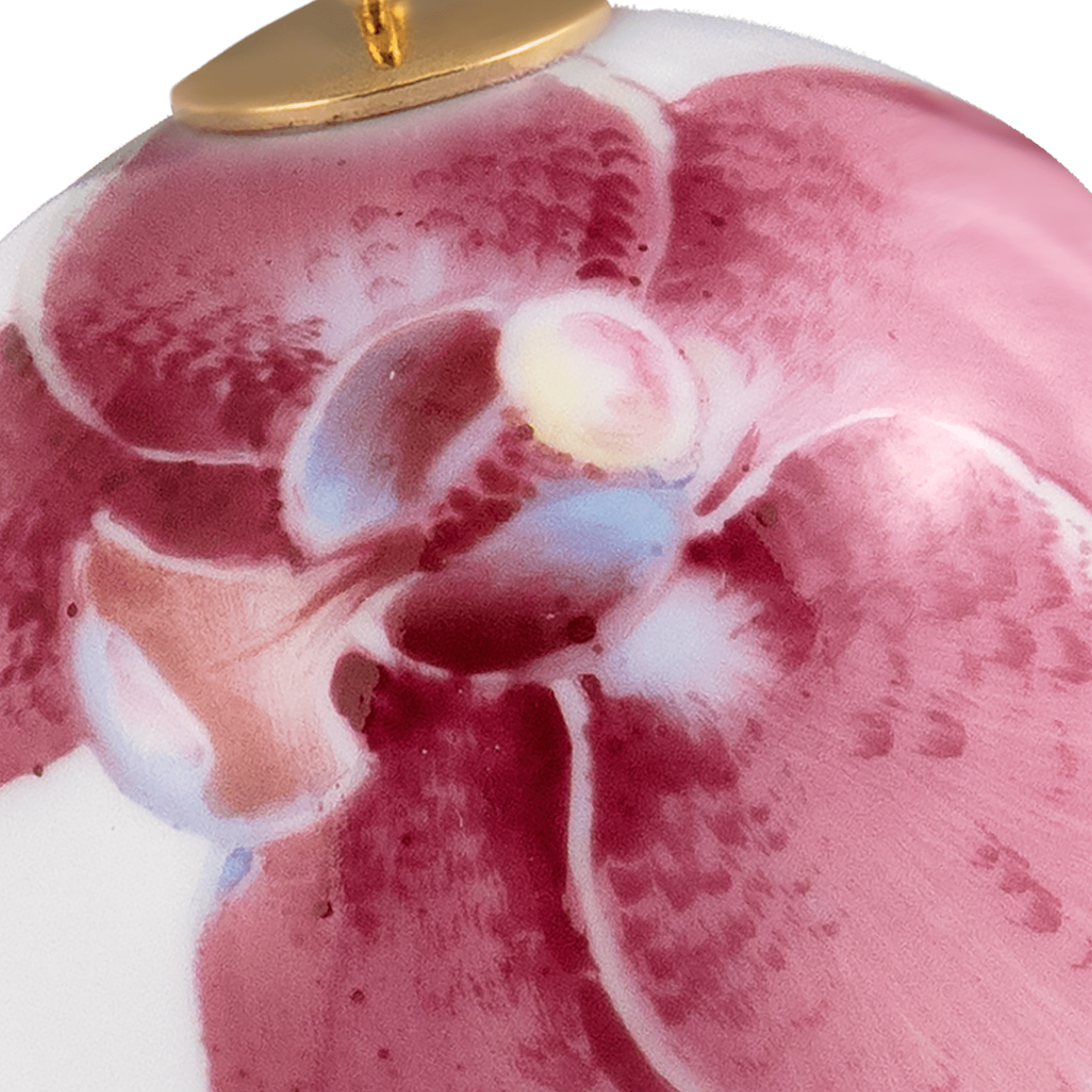 Miniatur - Glocke, "Giant Bloom", Orchidee, H 5 cm | Meissen Zweigschmuck Glocken Kollektion 61A168 - 55M02 - Meissen Weimar