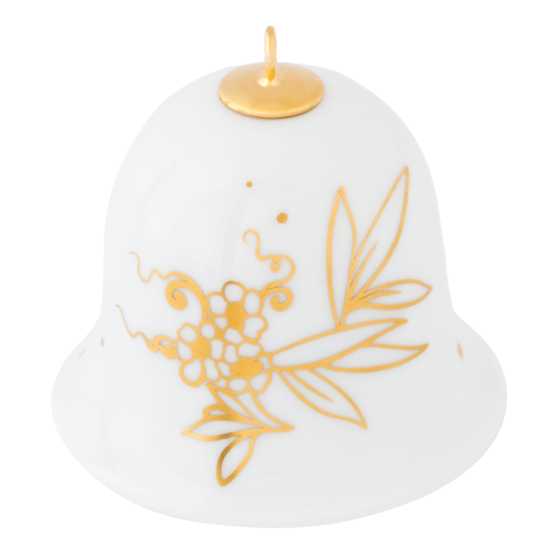 Miniatur - Glocke, "Golden Onion Style", H 5 cm | Meissen Zweigschmuck Glocken Kollektion 79B604-55M02 - Meissen Weimar