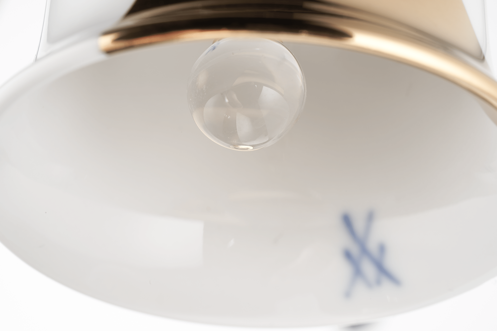 Miniatur - Glocke, Goldpunkt, H 5 cm | Meissen Zweigschmuck Glocken Kollektion 99A434 - 55M02 - Meissen Weimar