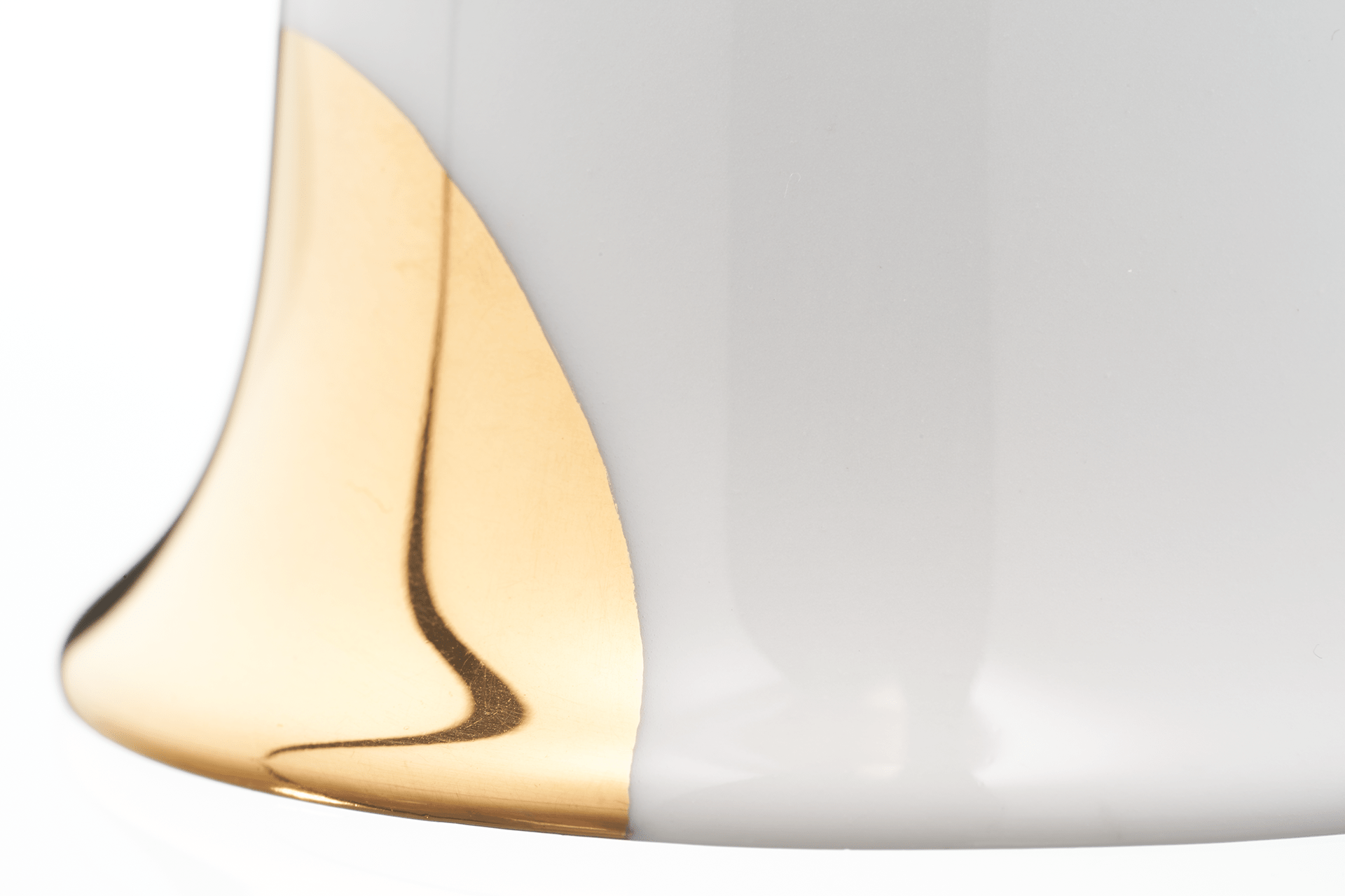 Miniatur - Glocke, Goldpunkt, H 5 cm | Meissen Zweigschmuck Glocken Kollektion 99A434 - 55M02 - Meissen Weimar