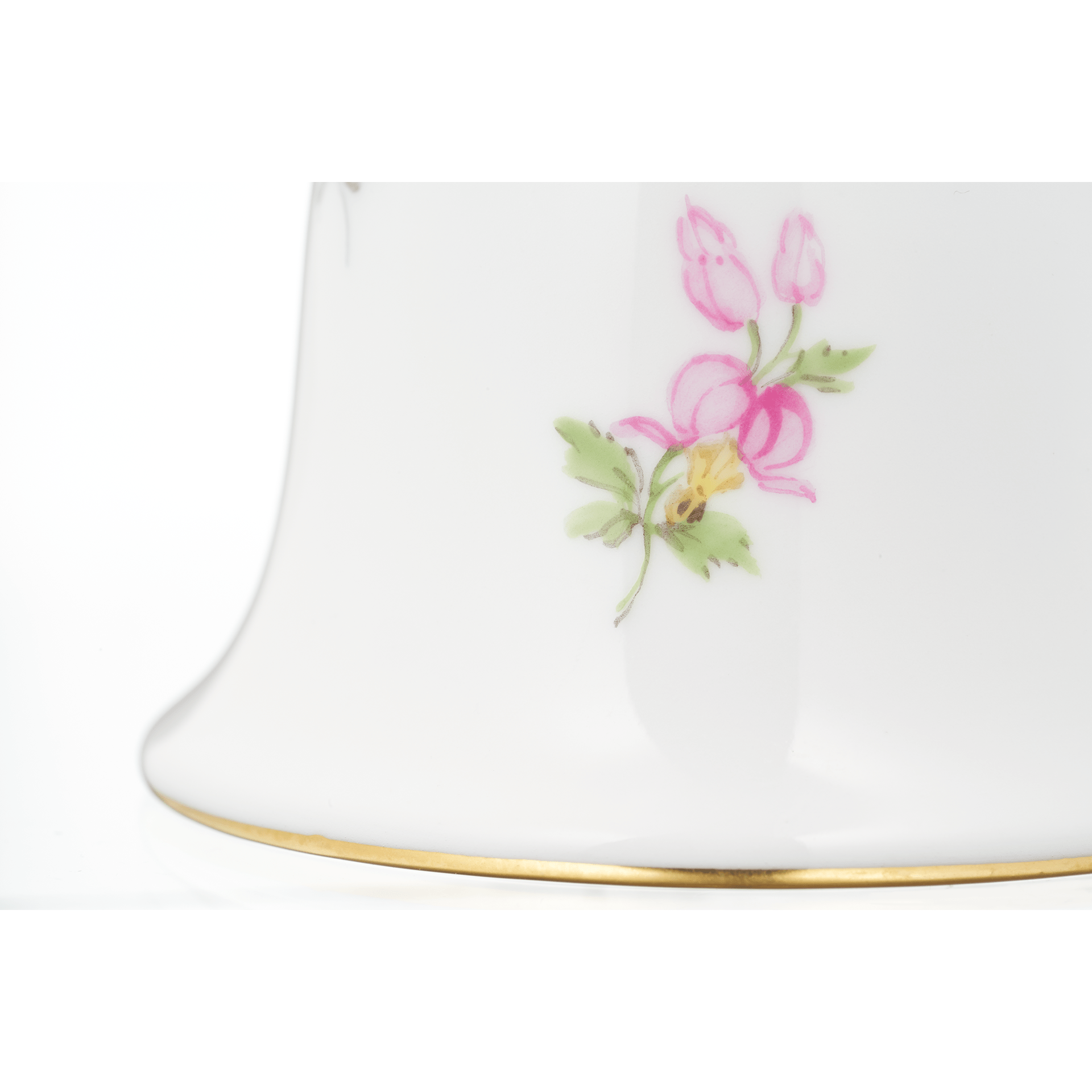 Miniatur - Glocke, Vintage Blume 2, Anemone, H 5 cm | Meissen Zweigschmuck Glocken Kollektion 04C007 - 55M02 - Meissen Weimar