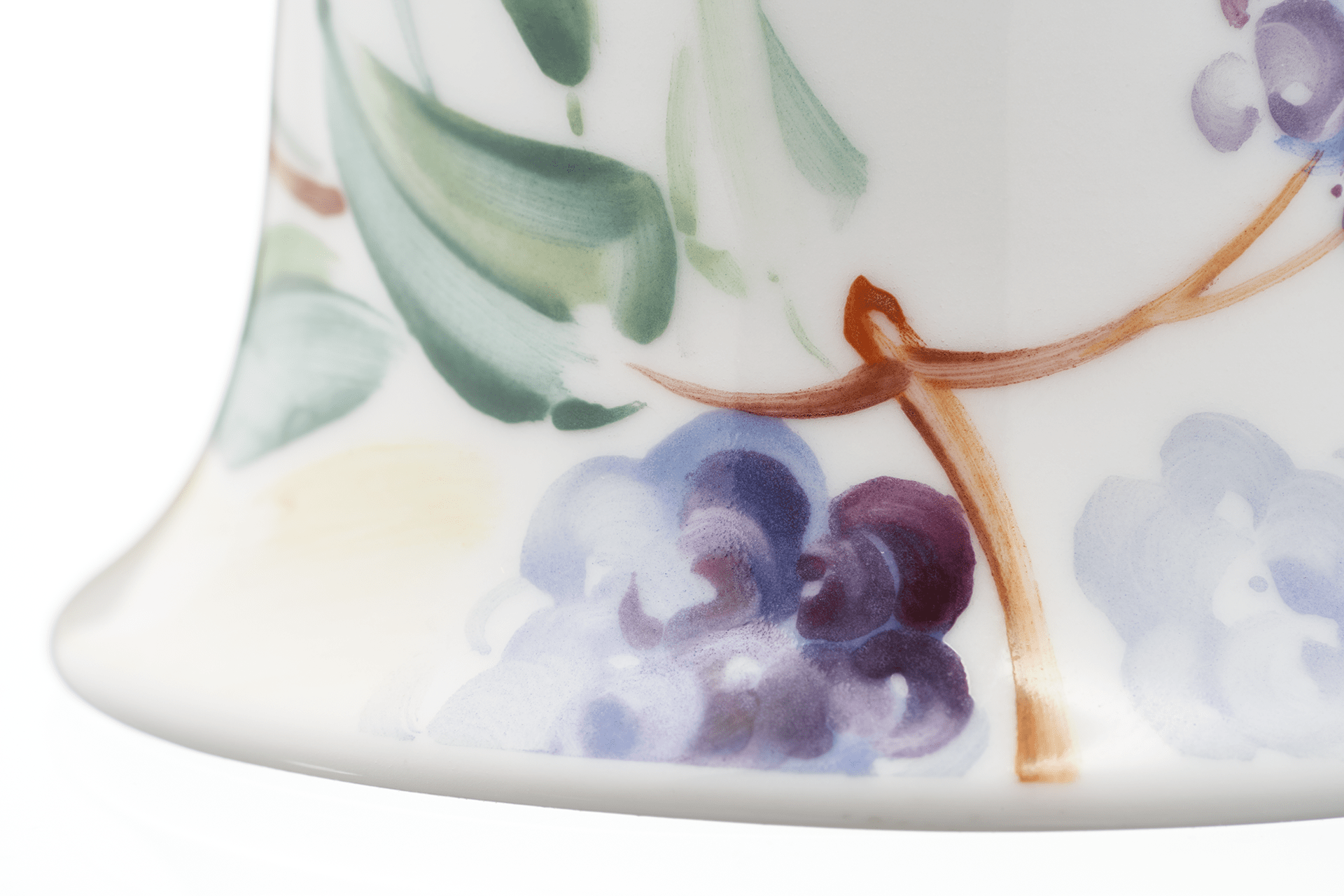 Miniatur - Glocke, Waldflora mit Insekten, H 4,8 cm | Meissen Zweigschmuck Glocken Kollektion 61c031 - 55m02 - Meissen Weimar