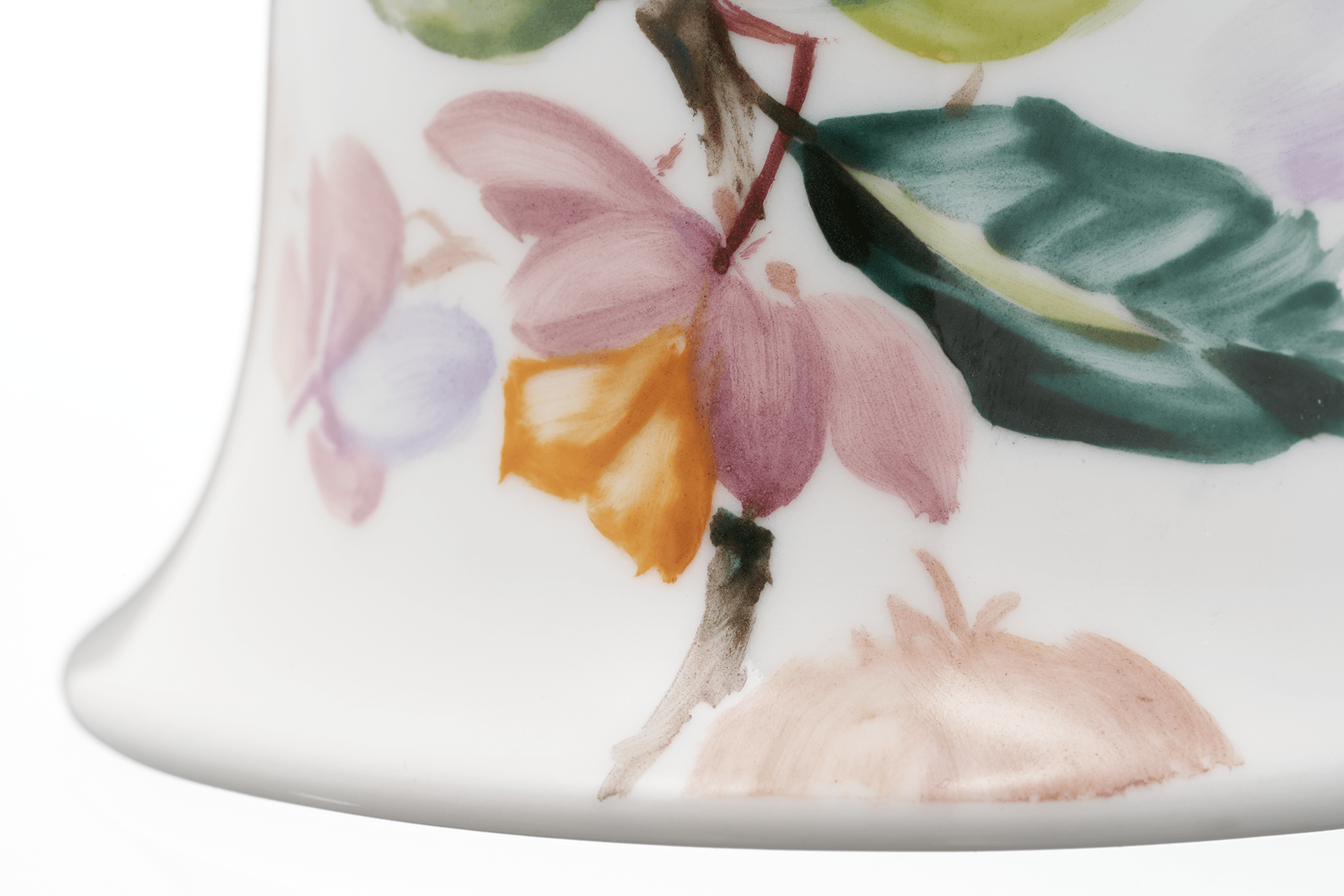 Miniatur - Glocke, Waldflora mit Pfaffenhütchen, H 4,8 cm | Meissen Zweigschmuck Glocken Kollektion 61c027 - 55m02 - Meissen Weimar