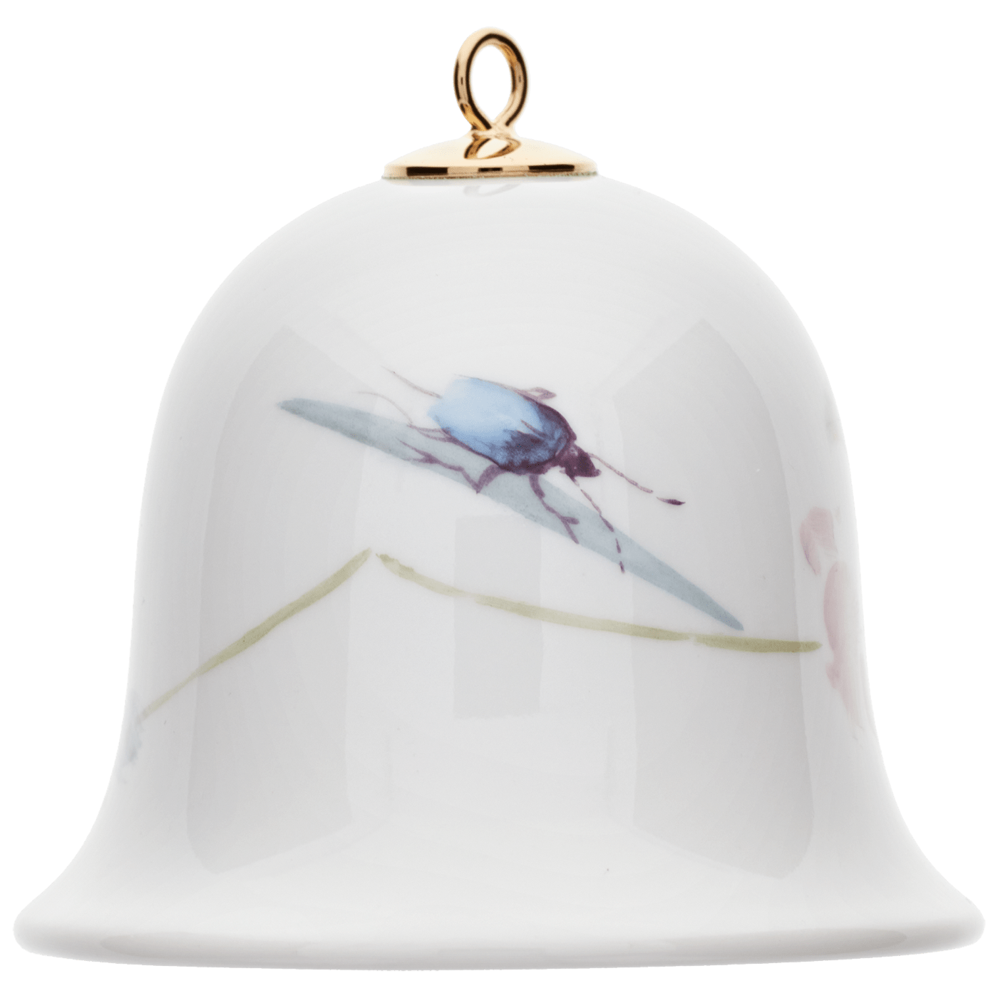 Miniatur - Glocke, Waldflora mit Pfaffenhütchen, H 4,8 cm | Meissen Zweigschmuck Glocken Kollektion 61c027 - 55m02 - Meissen Weimar